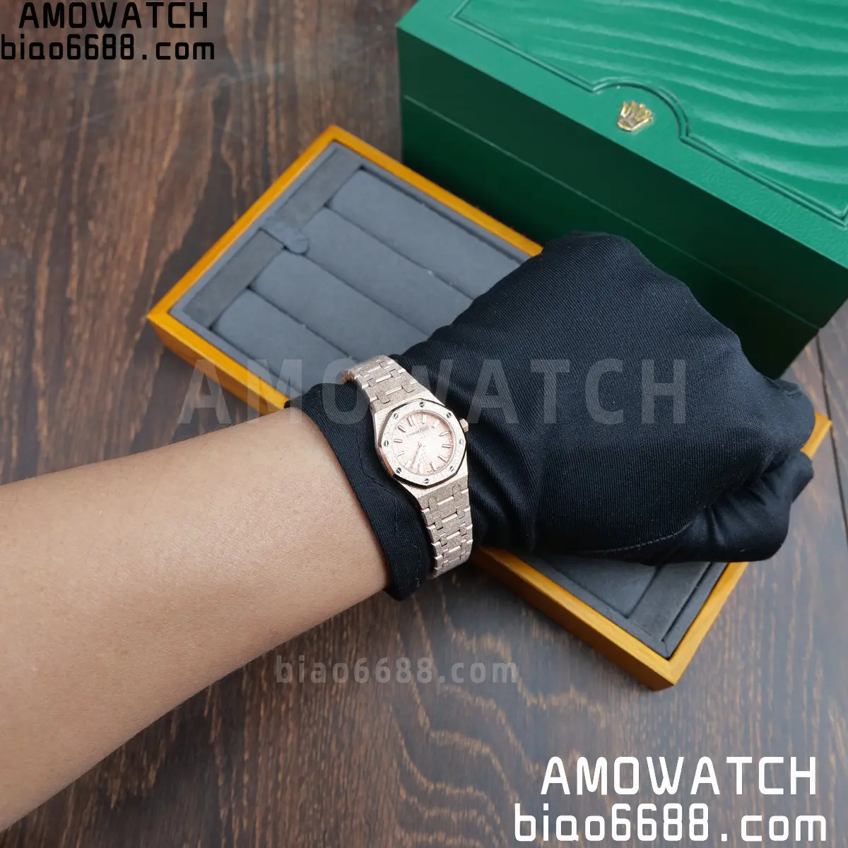 AUDEMARS PIGUET Lady Royal Oak 67630 23mm RG TW Best Edition Silver Dial Swiss Quartz 95 599b92fd5fb5fc5 AMO Watch