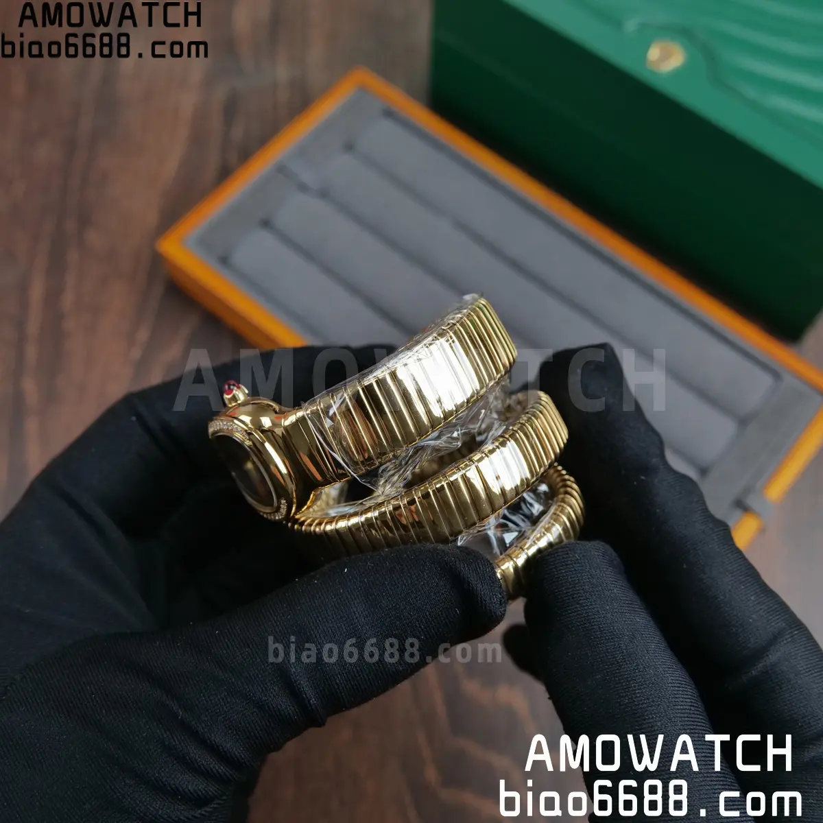 BVLGARI SERPENTI YG BVF 1:1 Best Edition Black Dial on YG Bracelet ETA Quartz 62 5a07205c80fc462 阿默表行AmoWatch