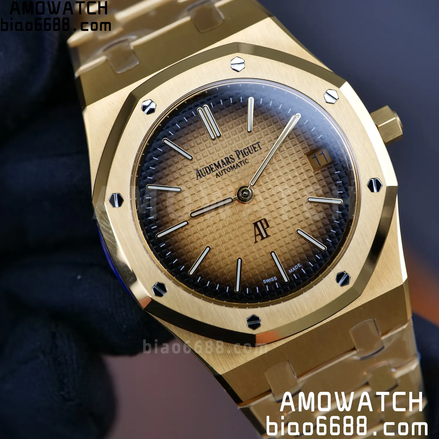 Royal Oak 39mm 16202 YG ZF 1:1 Best Edition YG Smoked Dial on YG Bracelet A7121 79 604587130722938 阿默表行AmoWatch