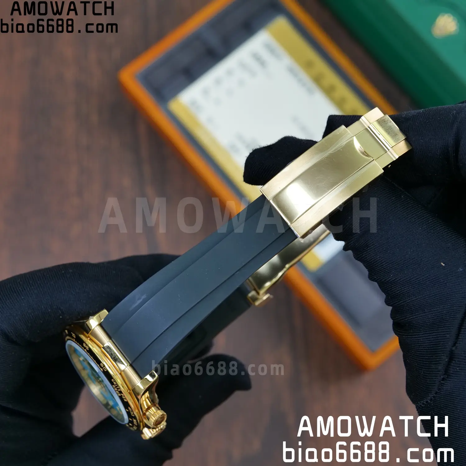 Custom Made Rolex Daytona M126518LN QF 4131 18K Yellow Gold Plated (Weighted) 80 649c5e905fbc402 AMO Watch