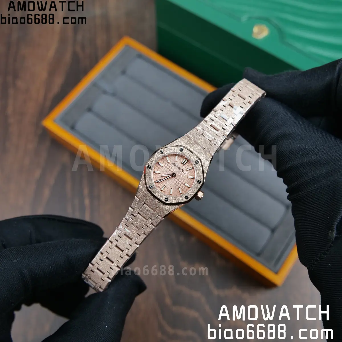AUDEMARS PIGUET Lady Royal Oak 67630 23mm RG TW Best Edition Silver Dial Swiss Quartz 70 663daf62677e299 AMO Watch