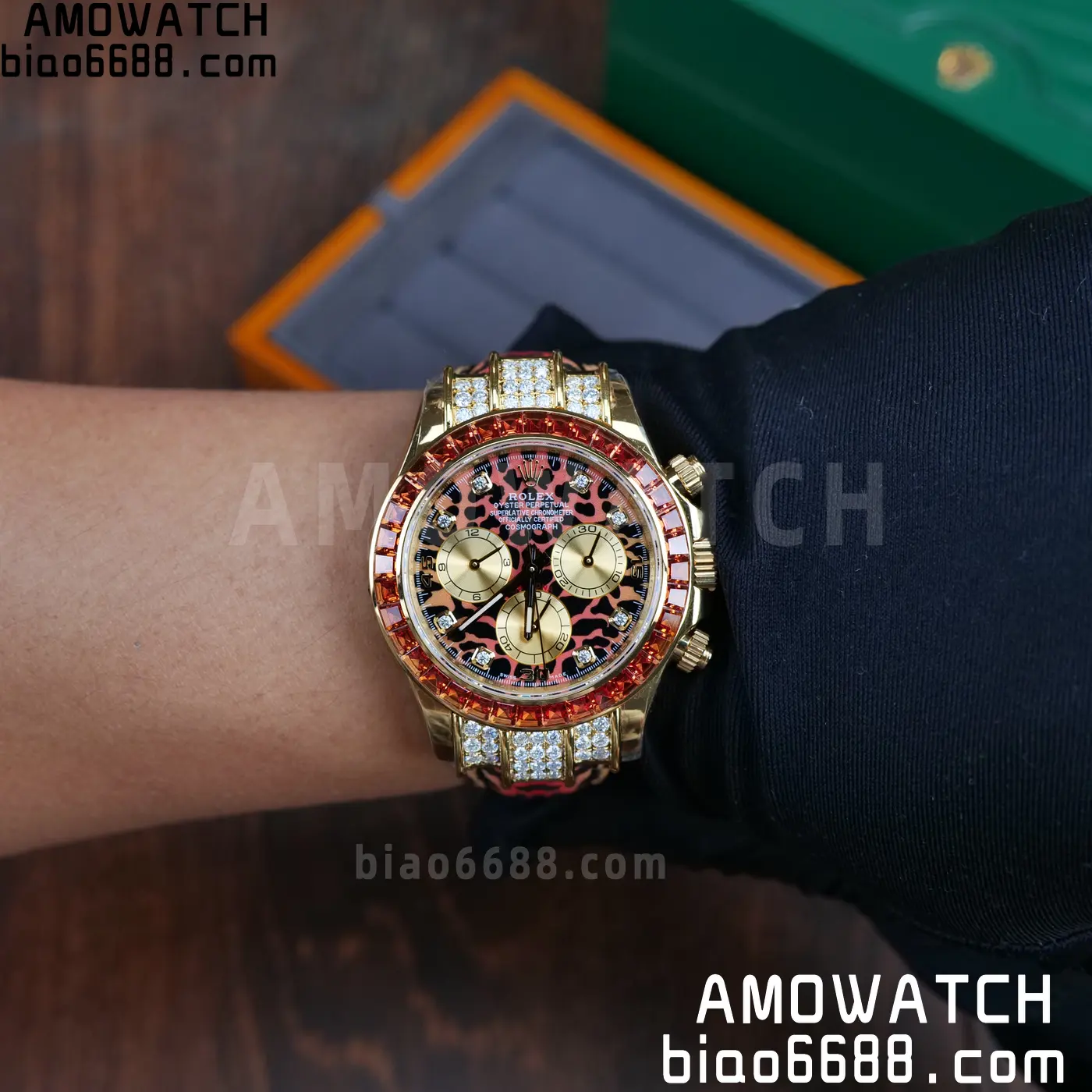 Rolex Daytona 116598SACO PPM Factory Best Edition Leopard Dial on Leopard Leather Strap 4130 97 66eecec79af9497 阿默表行AmoWatch