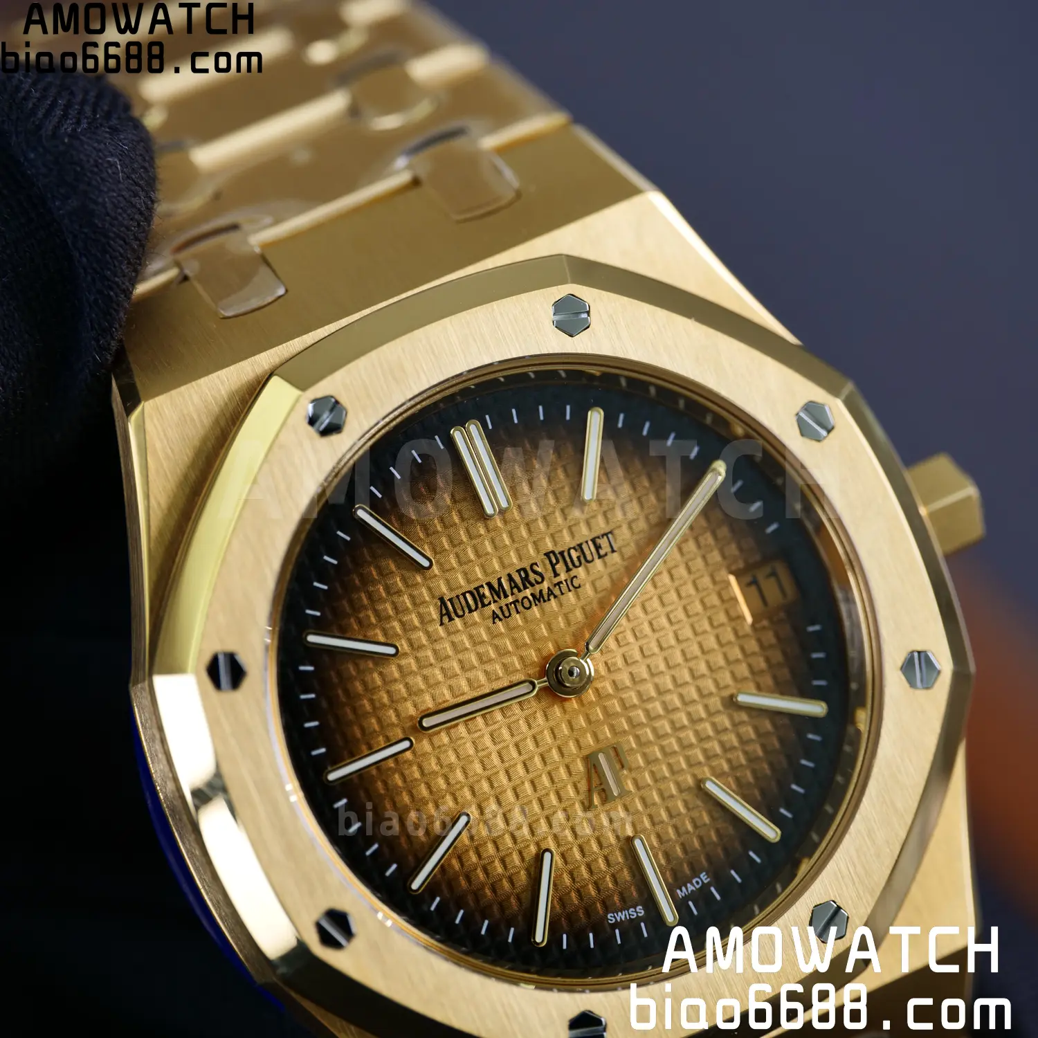 Royal Oak 39mm 16202 YG ZF 1:1 Best Edition YG Smoked Dial on YG Bracelet A7121 81 670be8c97865d69 阿默表行AmoWatch