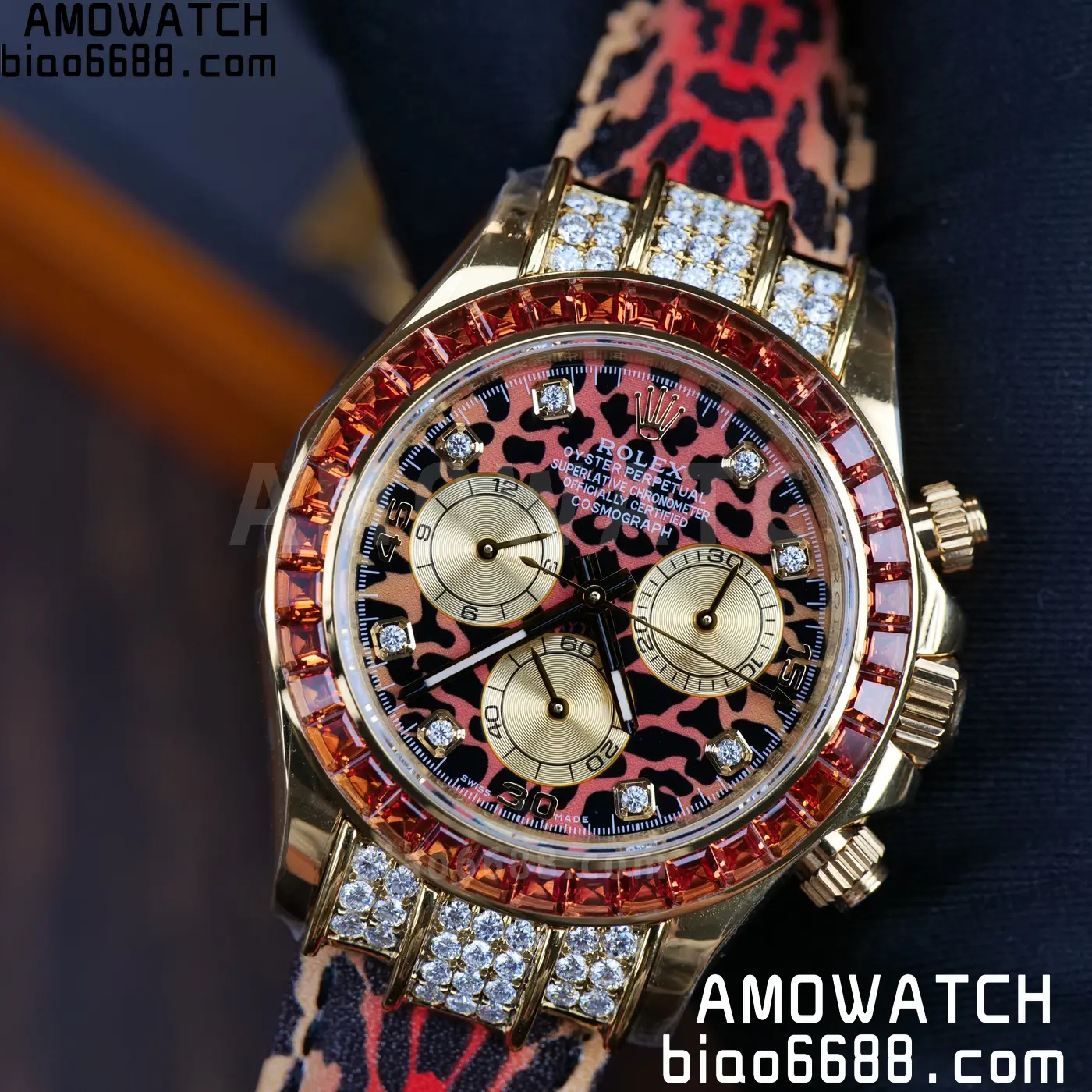 Rolex Daytona 116598SACO PPM Factory Best Edition Leopard Dial on Leopard Leather Strap 4130 92 6ad78040daf77a0 阿默表行AmoWatch