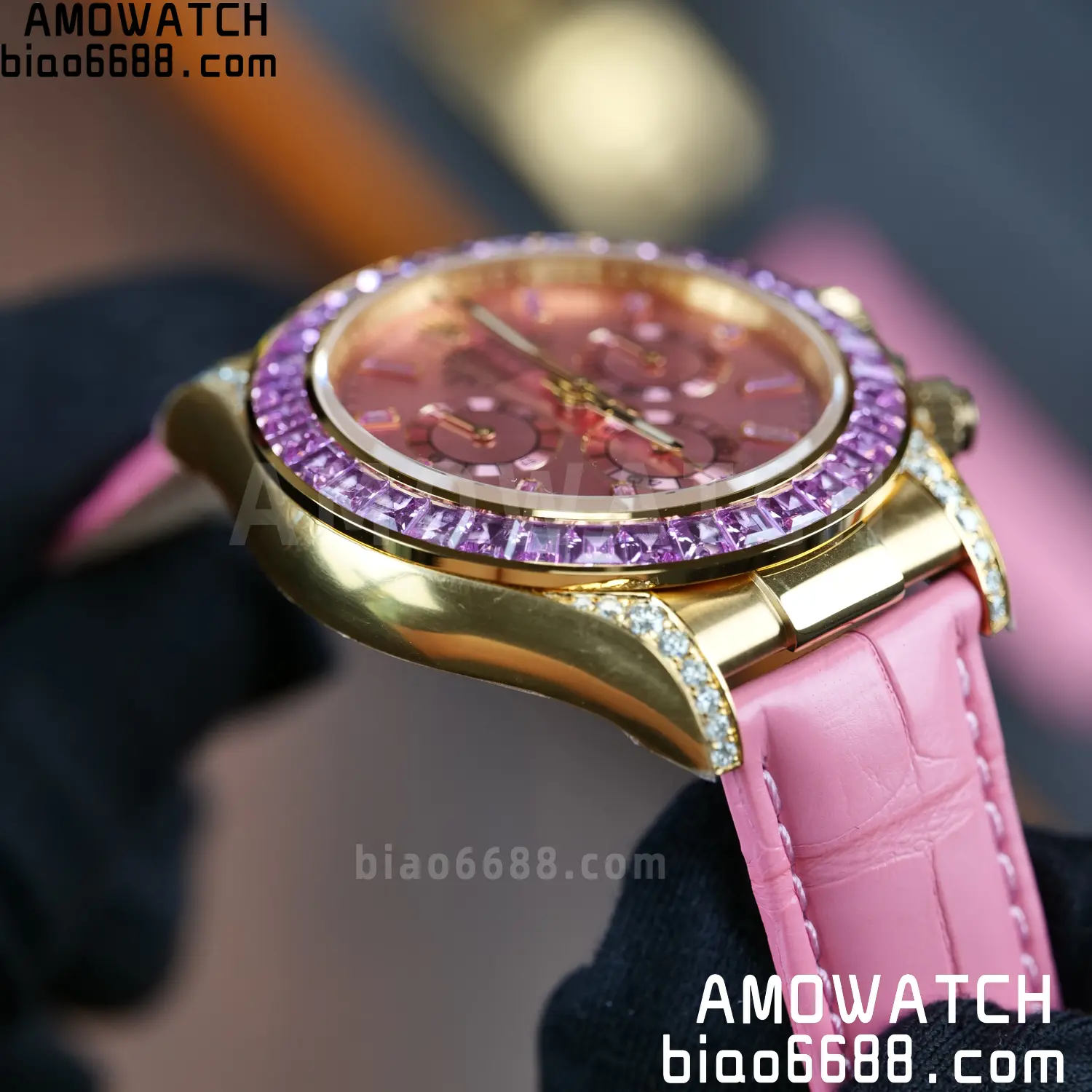 Rolex Daytona 126538TRO PPM Factory Best Edition Pink Dial on Pink Leather Strap 4130 85 6ca6ab40de47166 阿默表行AmoWatch
