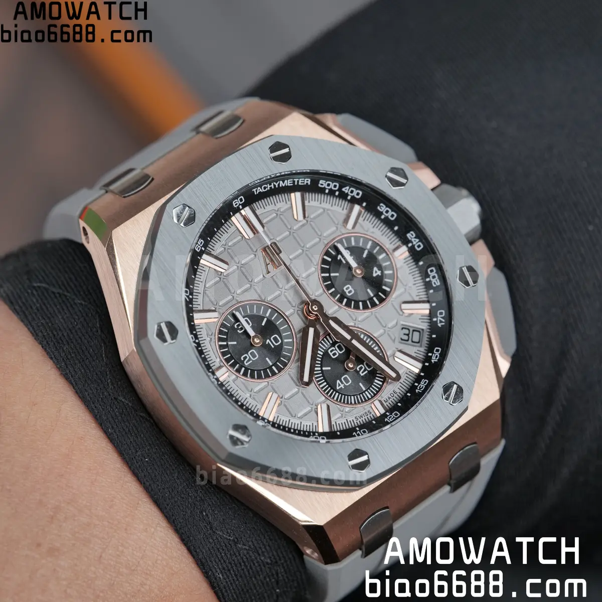 AP Royal Oak Offshore 43mm 26420OI RG DDF 1:1 Best Edition Gray Dial on Gray Rubber Super Clone 4401 (Weighted) 117 6e06a7535ac3b88 AMO Watch