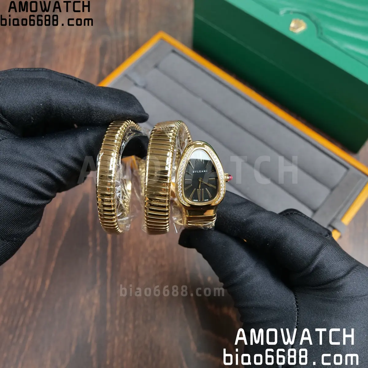 BVLGARI SERPENTI YG BVF 1:1 Best Edition Black Dial on YG Bracelet ETA Quartz 60 6f2a7f503c29d70 阿默表行AmoWatch