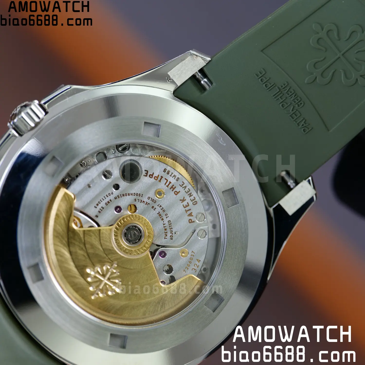 PP Aquanaut 5168G 42mm SS VF 1:1 Best Edition Green Dial on Green Rubber Strap DD324 Weighted 110 711a7ffa62999e6 AMO Watch