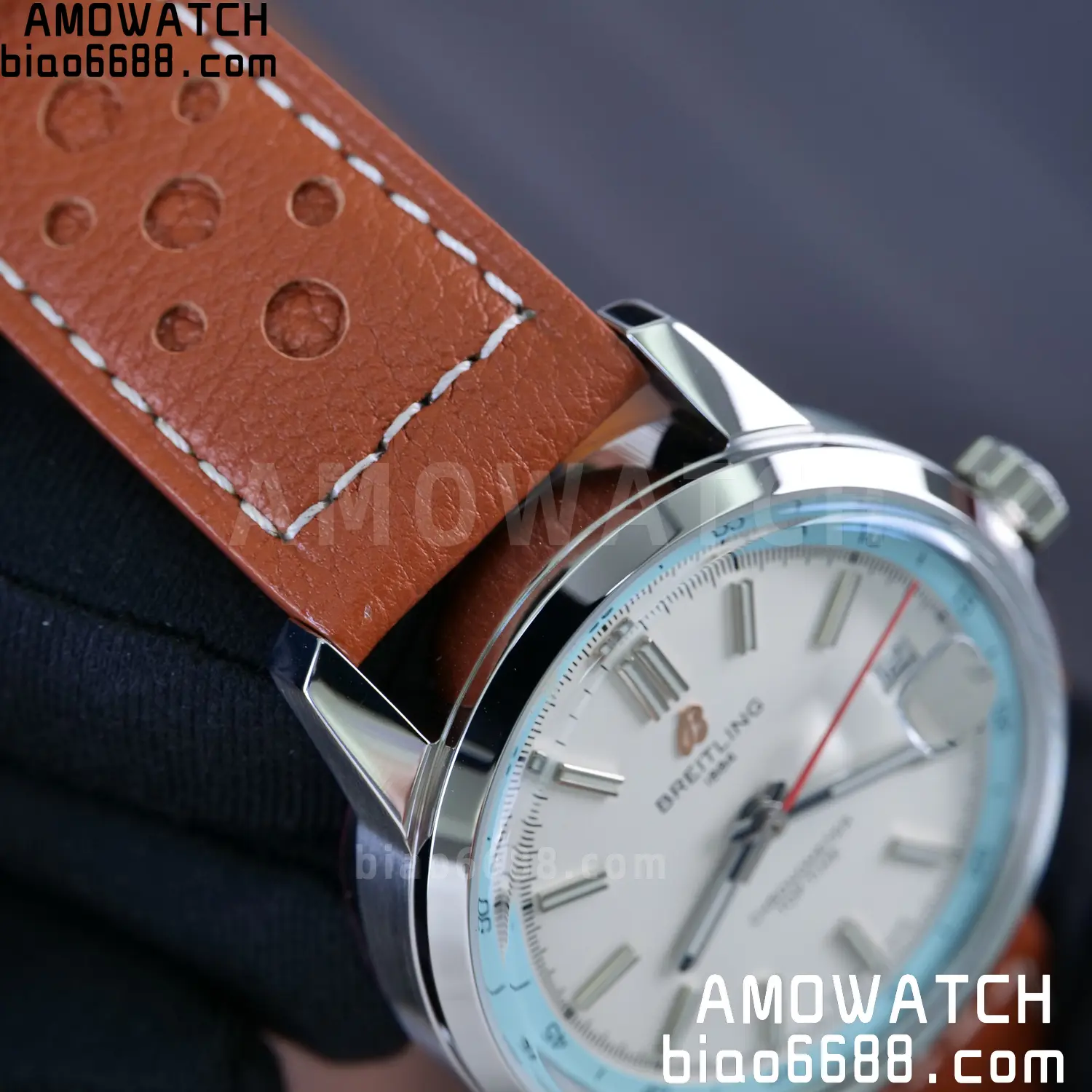 BREITLING Top Time B31 BLF 1:1 Best Edition White Dial Orange Hand on Brown Leather Strap 96 71d7c2e84f2137d 阿默表行AmoWatch