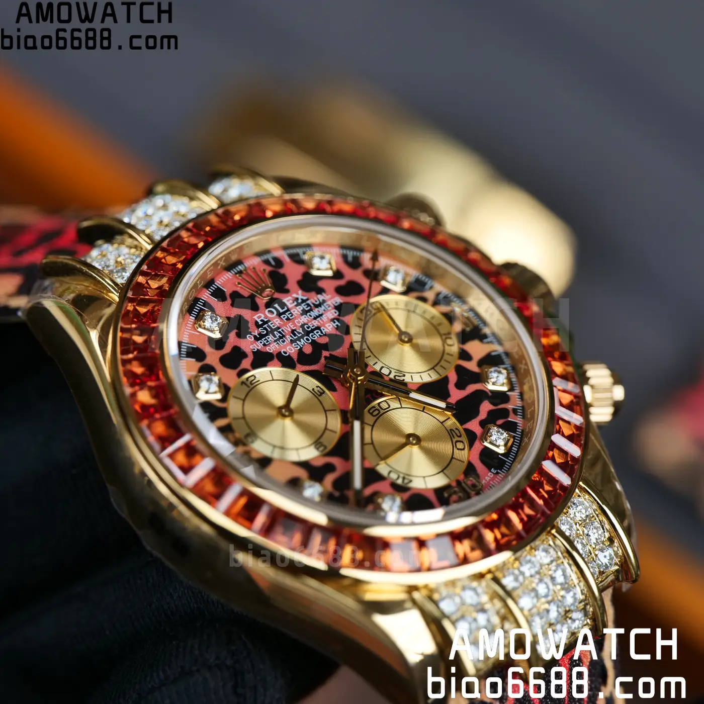 Rolex Daytona 116598SACO PPM Factory Best Edition Leopard Dial on Leopard Leather Strap 4130 90 72326a6b152f602 阿默表行AmoWatch