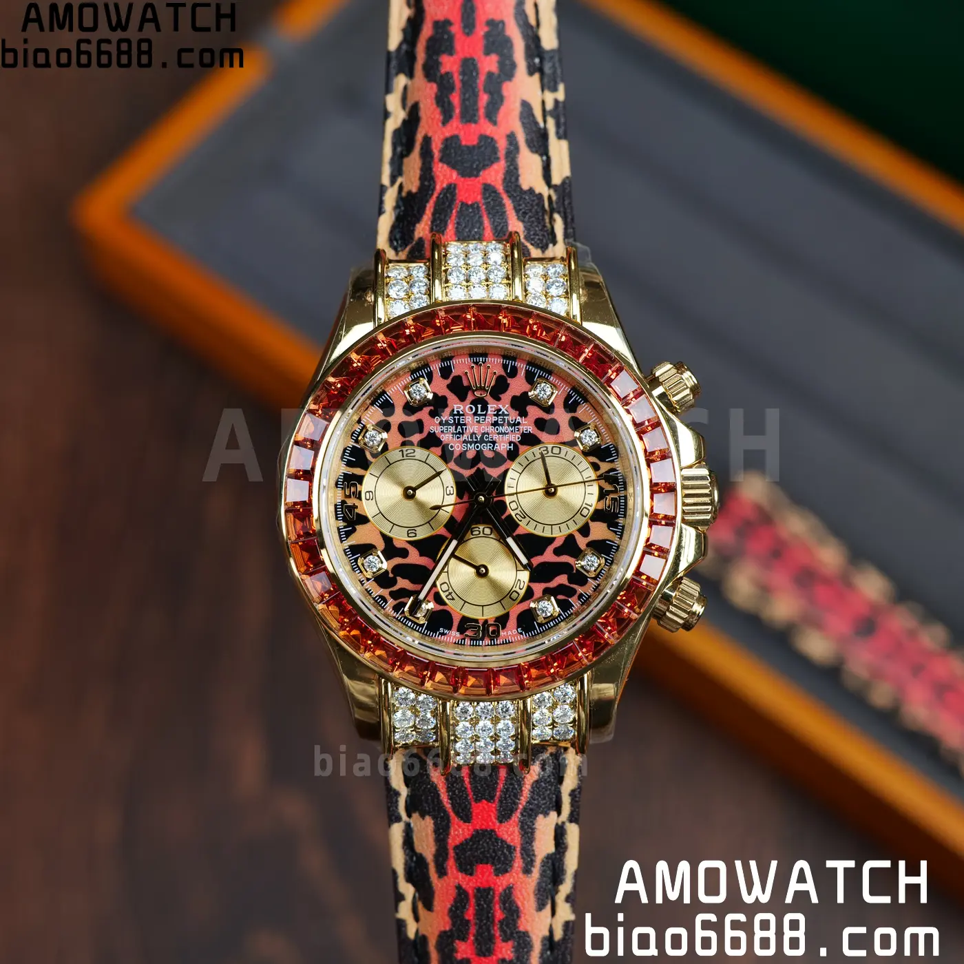 Rolex Daytona 116598SACO PPM Factory Best Edition Leopard Dial on Leopard Leather Strap 4130 75 729037c8fdc5428 阿默表行AmoWatch
