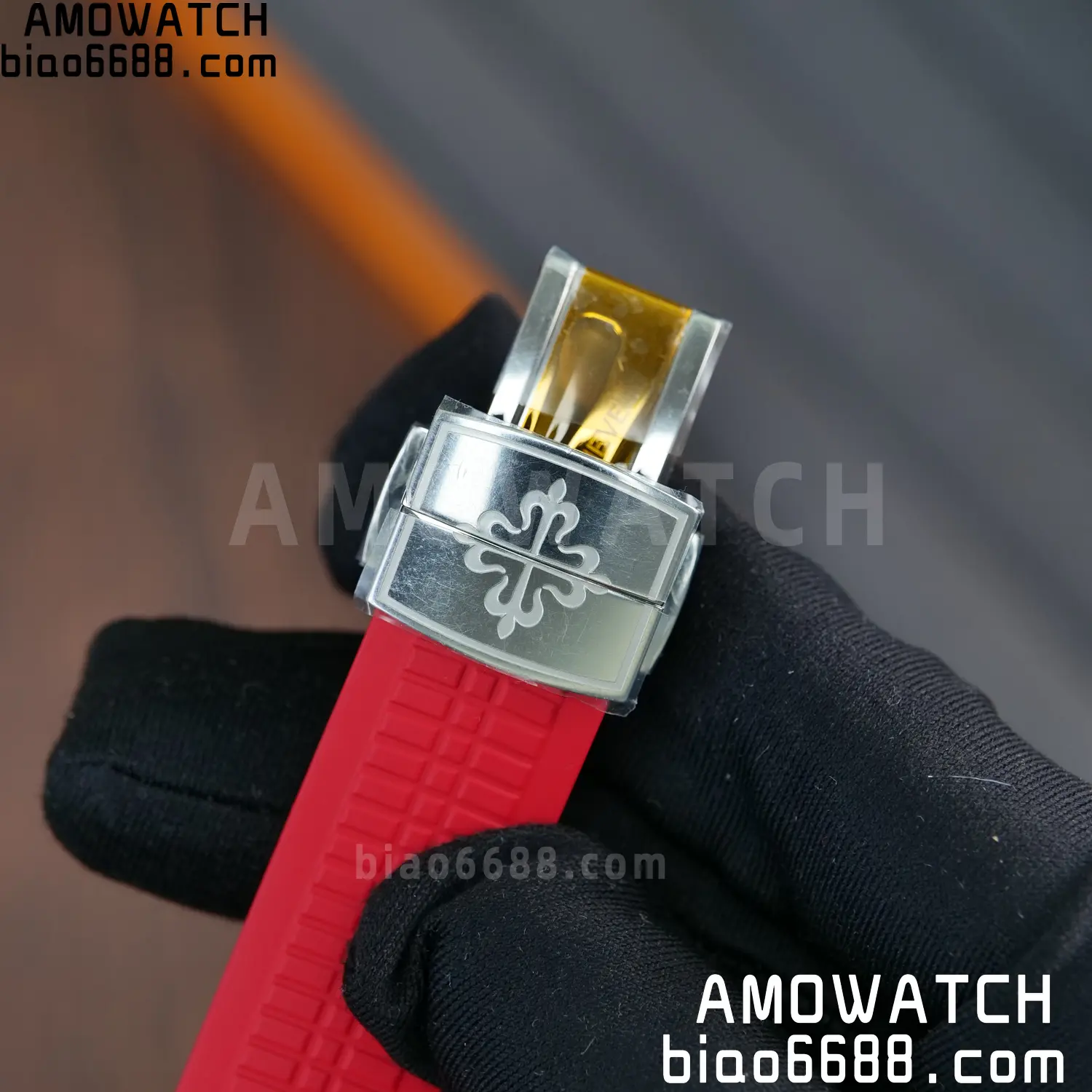 PP Aquanaut 5167 SS Singapore DDF 1:1 Best Edition Gray Dial on Red Rubber Strap DD324 V2 93 773834d24739f09 AMO Watch