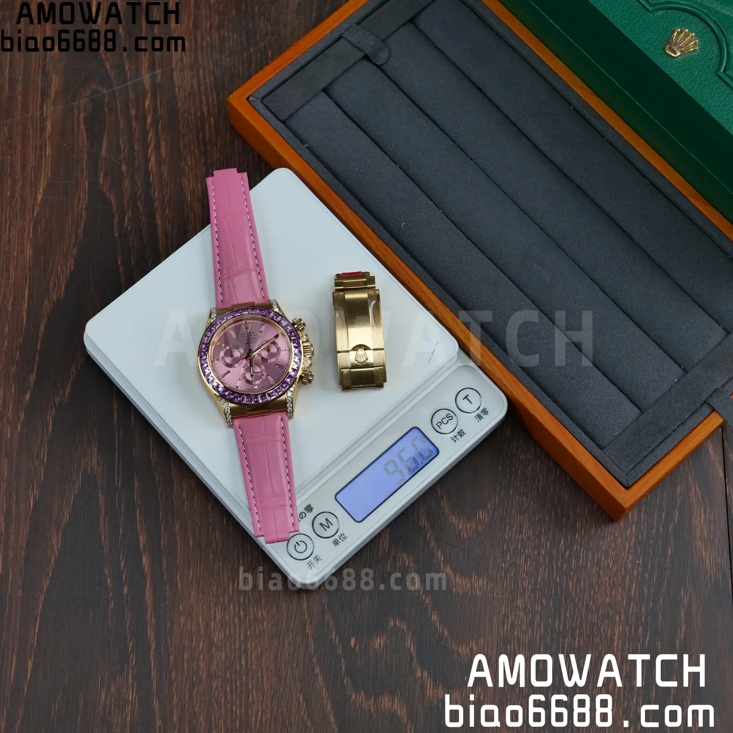 Rolex Daytona 126538TRO PPM Factory Best Edition Pink Dial on Pink Leather Strap 4130 75 7dd4d52a203c84b 阿默表行AmoWatch