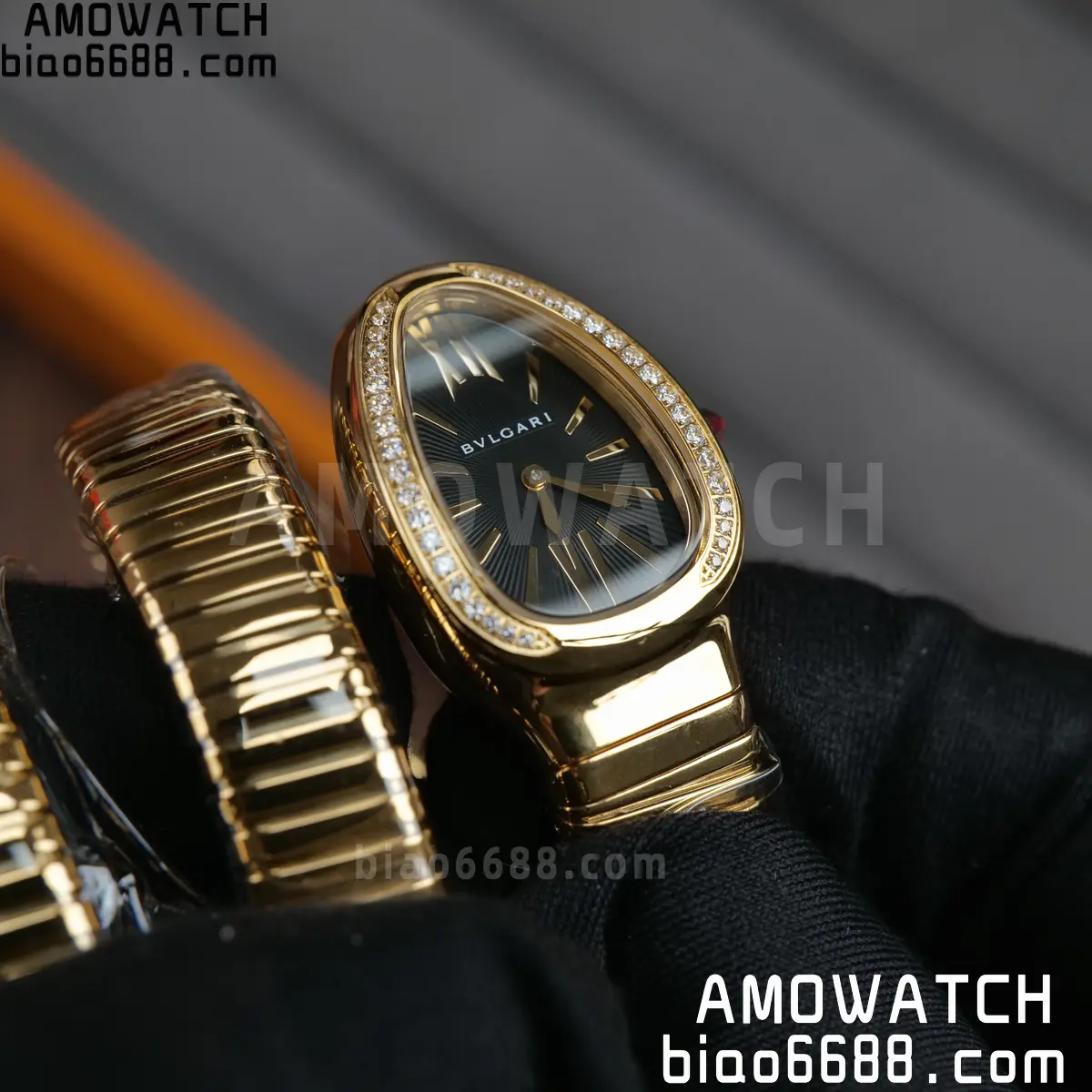 BVLGARI SERPENTI YG BVF 1:1 Best Edition Black Dial on YG Bracelet ETA Quartz 72 7ed3f470c2eed81 阿默表行AmoWatch