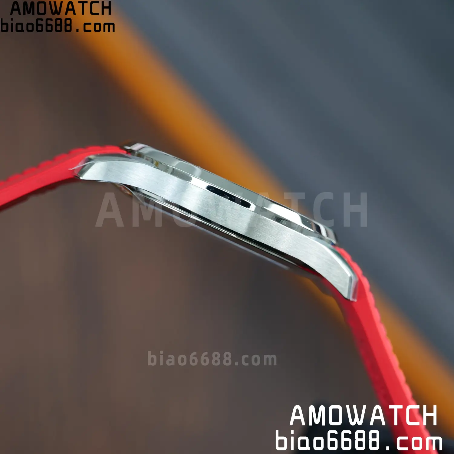 PP Aquanaut 5167 SS Singapore DDF 1:1 Best Edition Gray Dial on Red Rubber Strap DD324 V2 80 7fe8903726dfb83 AMO Watch