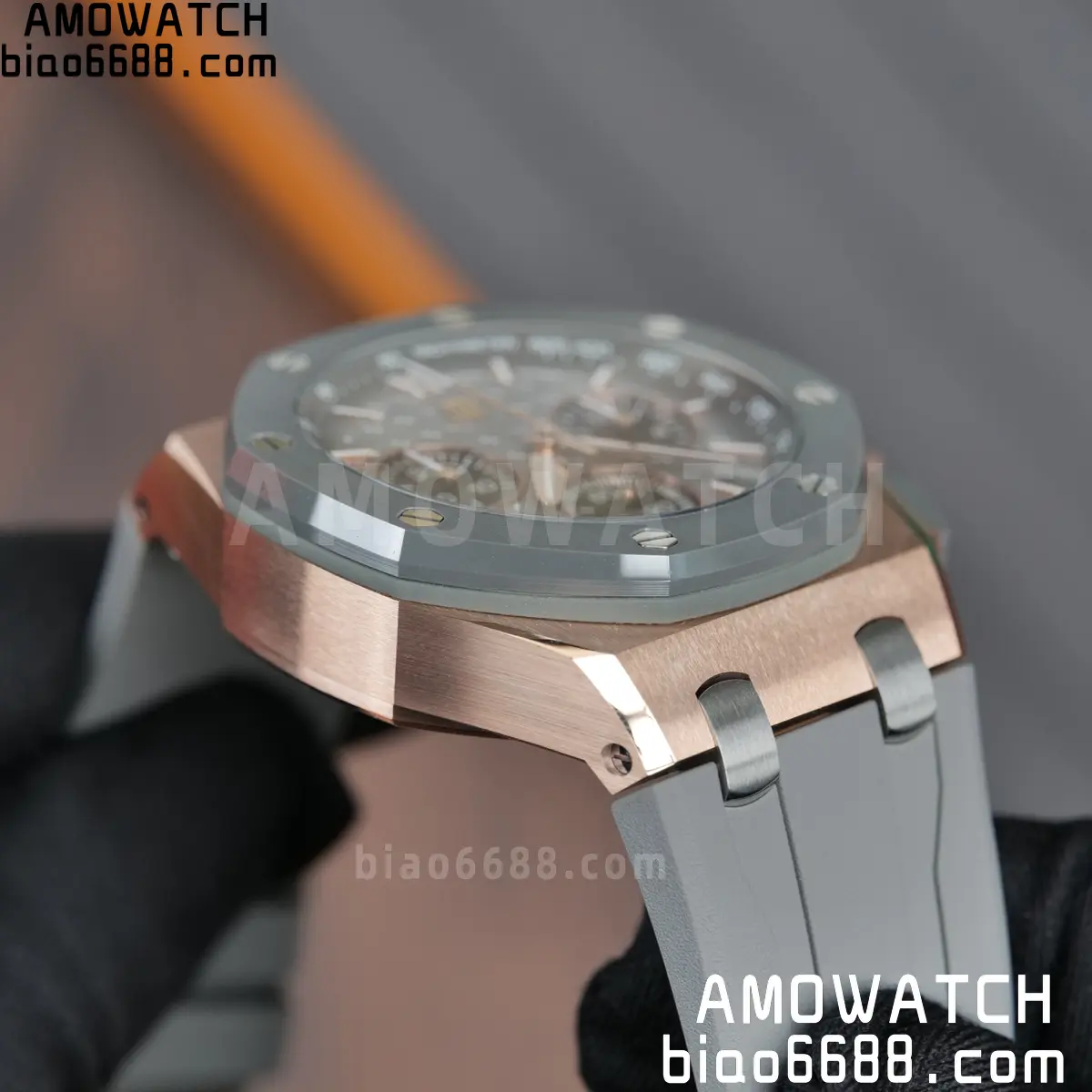 AP Royal Oak Offshore 43mm 26420OI RG DDF 1:1 Best Edition Gray Dial on Gray Rubber Super Clone 4401 (Weighted) 95 816a056a60fbdfe AMO Watch