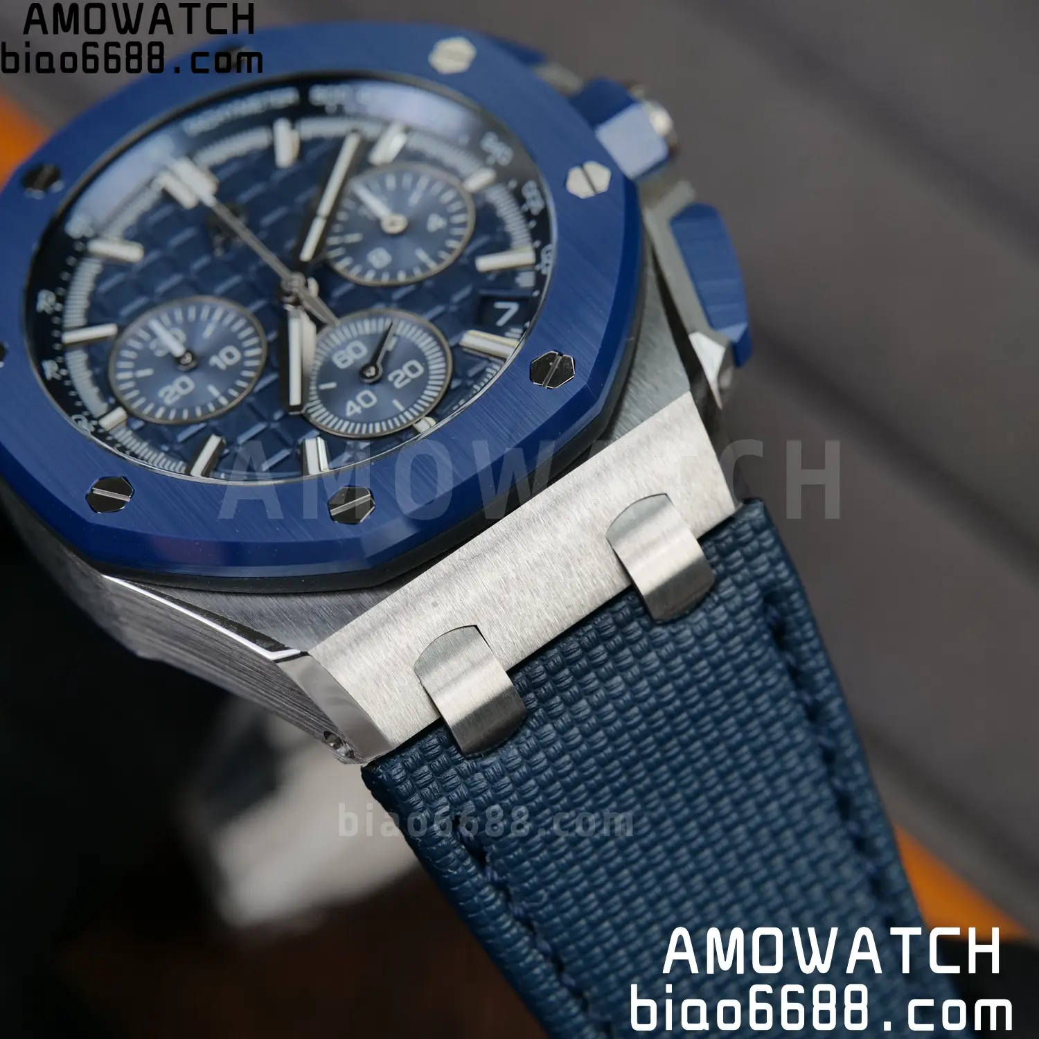 AP Royal Oak Offshore 43mm 26420 SS DDF 1:1 Best Edition Blue Dial on Blue Rubber Super Clone 4401 63 862a60ef6d70716 AMO Watch