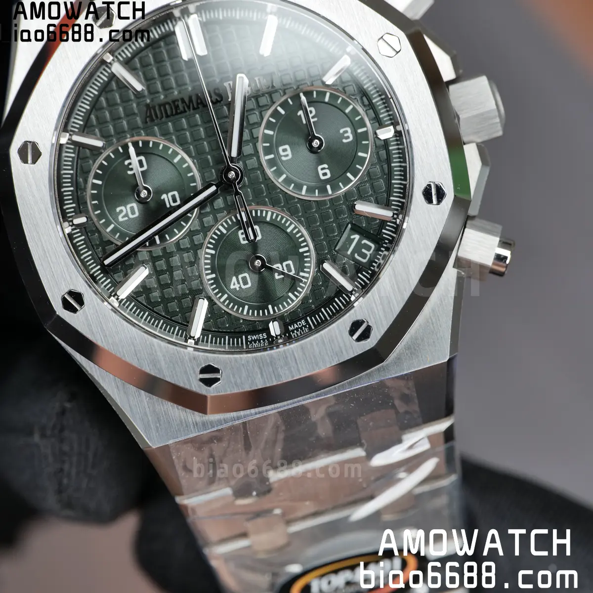 Royal Oak Chrono 26240 SS TOPF 1:1 Best Edition Green Dial on SS Bracelet SA4401 Super Clone 102 8954e969d9649e0 阿默表行AmoWatch