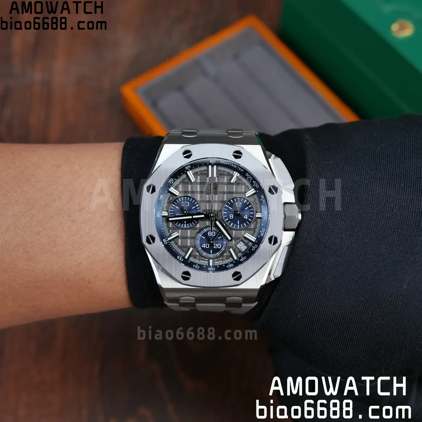 AP Royal Oak Offshore 43mm 26420so SS DDF 1:1 Best Edition Gray/Blue Dial on Gray Rubber Strap DD4401 Super Clone 99 89ef7fec7ff386f 阿默表行AmoWatch