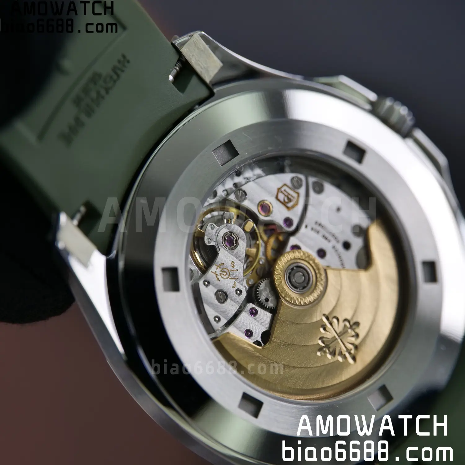 PP Aquanaut 5168G 42mm SS VF 1:1 Best Edition Green Dial on Green Rubber Strap DD324 Weighted 109 8a68cd04265cfff AMO Watch