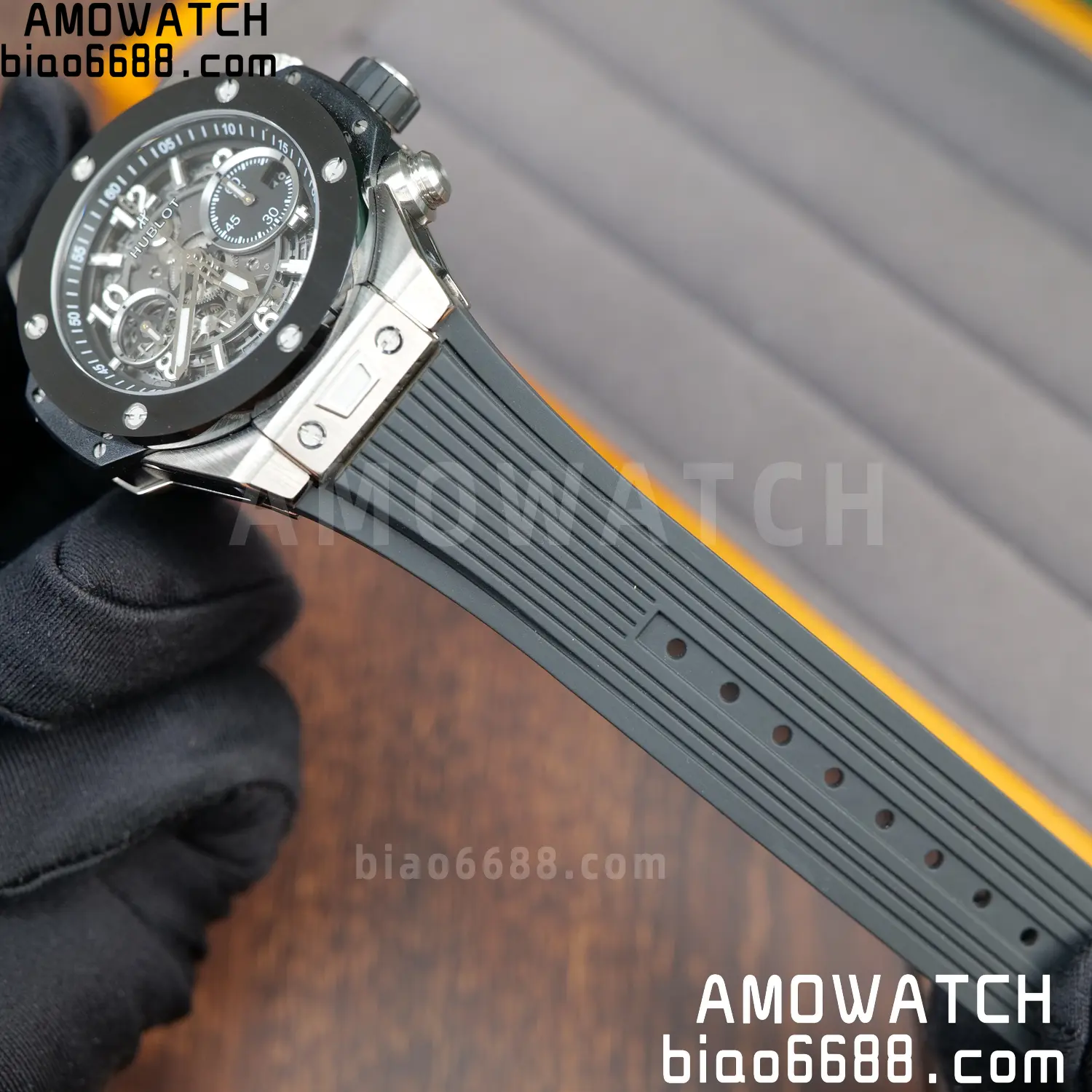 HUBLOT Big Bang Unico 42mm SS BBF 1:1 Best Edition Skeleton Dial on Black Rubber Strap A1280 V2 76 8d01e671d8707ca AMO Watch