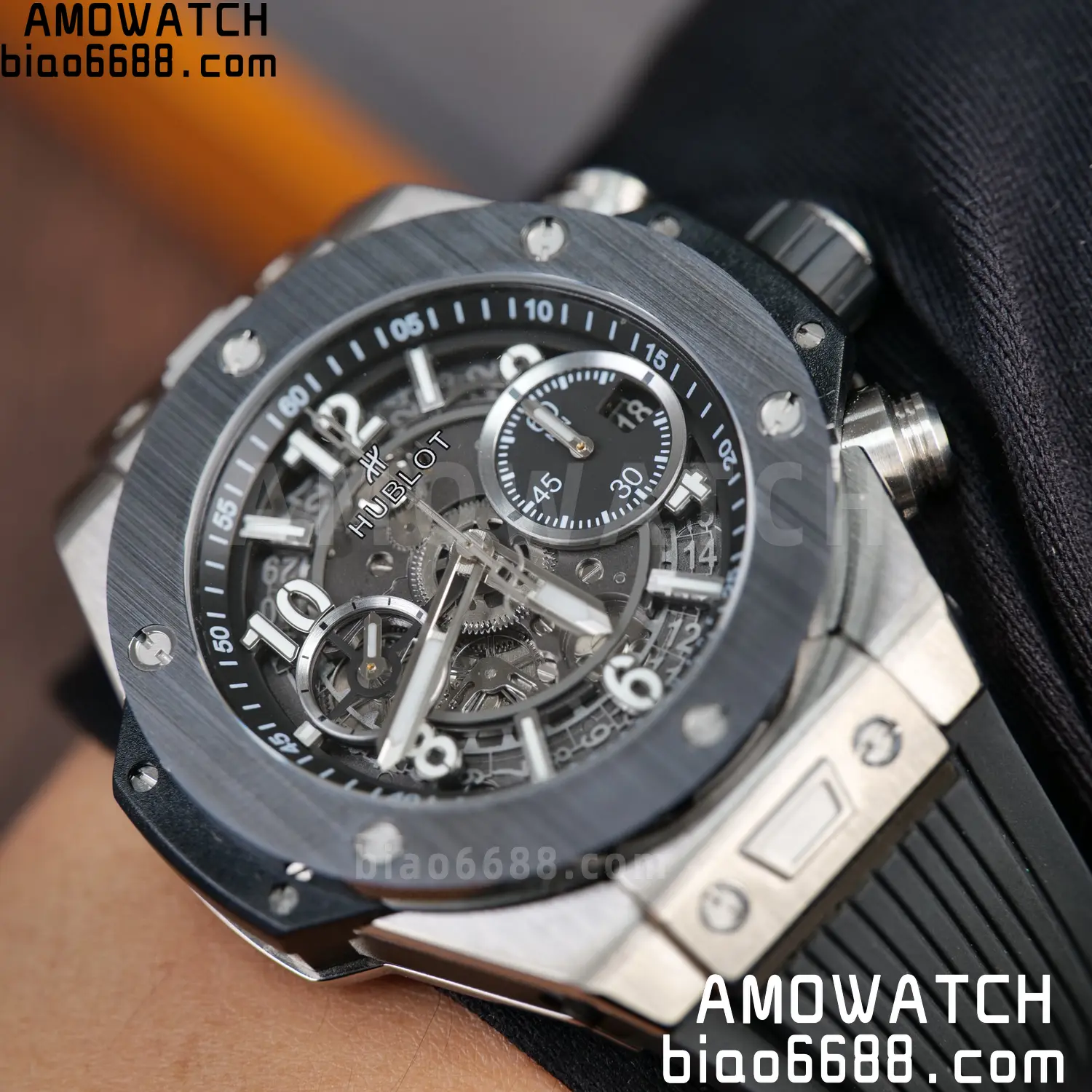 HUBLOT Big Bang Unico 42mm SS BBF 1:1 Best Edition Skeleton Dial on Black Rubber Strap A1280 V2 102 8ed979ec903c26e AMO Watch