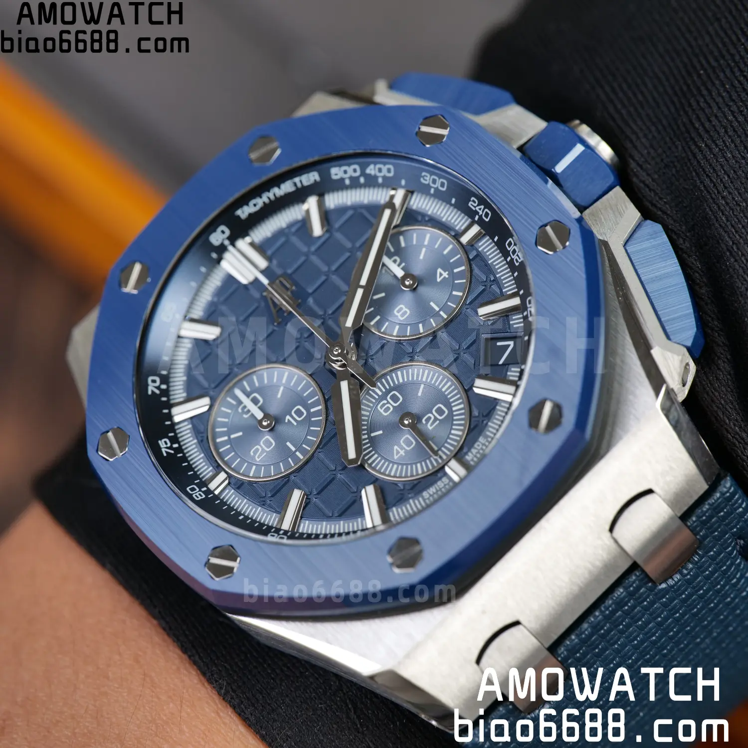 AP Royal Oak Offshore 43mm 26420 SS DDF 1:1 Best Edition Blue Dial on Blue Rubber Super Clone 4401 73 8fb15c183cbd644 AMO Watch