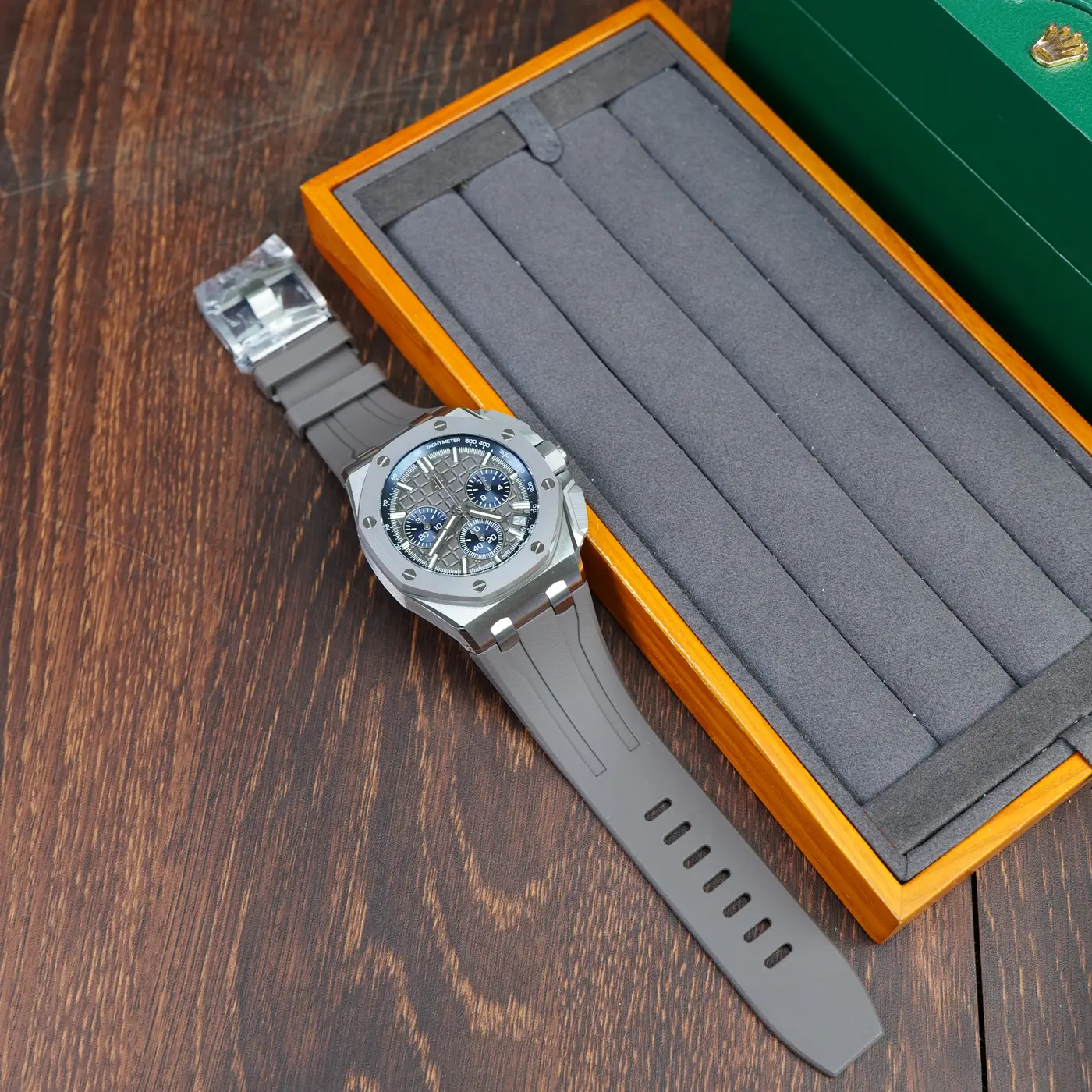 AP Royal Oak Offshore 43mm 26420so SS DDF 1:1 Best Edition Gray/Blue Dial on Gray Rubber Strap DD4401 Super Clone 70 8ff3176946c96cb 阿默表行AmoWatch