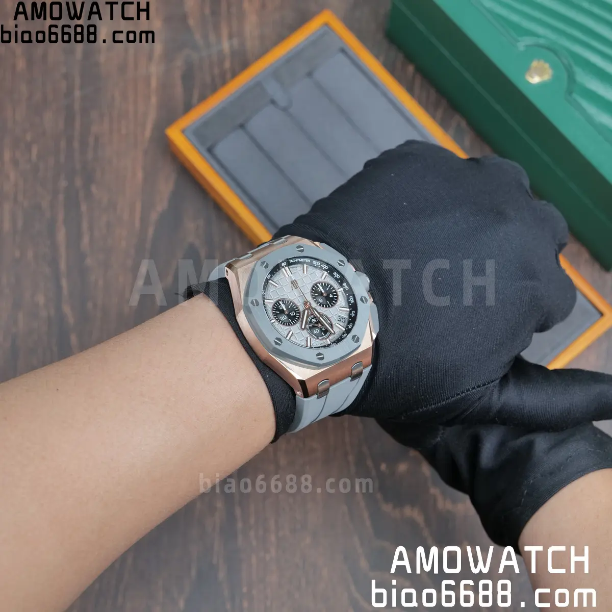 AP Royal Oak Offshore 43mm 26420OI RG DDF 1:1 Best Edition Gray Dial on Gray Rubber Super Clone 4401 (Weighted) 121 90fe4453e357ef5 AMO Watch
