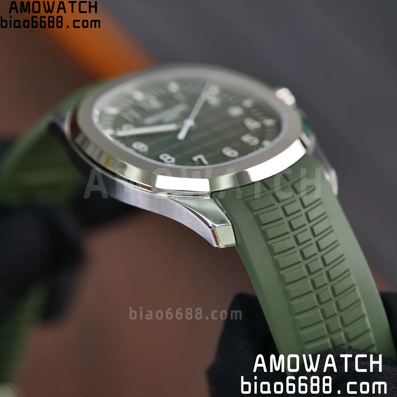 PP Aquanaut 5168G 42mm SS VF 1:1 Best Edition Green Dial on Green Rubber Strap DD324 Weighted 91 9199e7336acbae8 AMO Watch