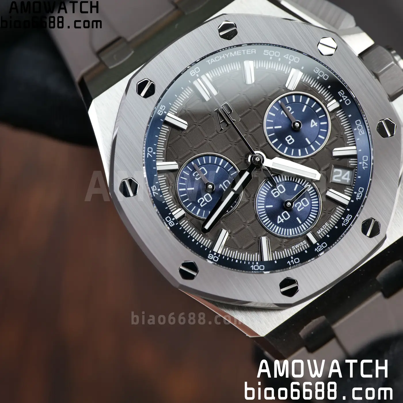 AP Royal Oak Offshore 43mm 26420so SS DDF 1:1 Best Edition Gray/Blue Dial on Gray Rubber Strap DD4401 Super Clone 86 92ed46a39d38338 阿默表行AmoWatch