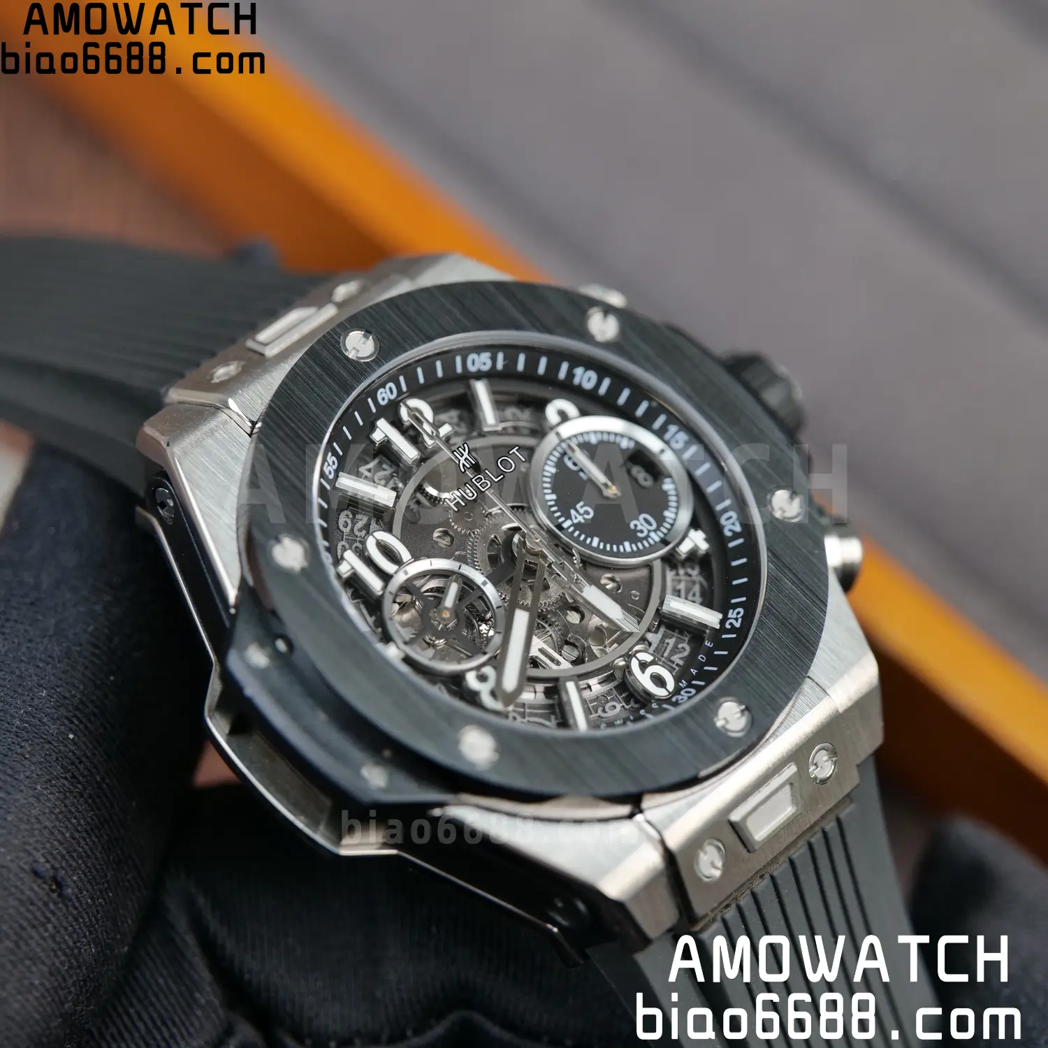 HUBLOT Big Bang Unico 42mm SS BBF 1:1 Best Edition Skeleton Dial on Black Rubber Strap A1280 V2 84 954d2a7763b604d AMO Watch