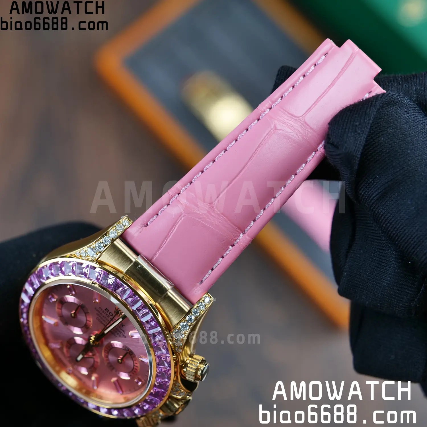 Rolex Daytona 126538TRO PPM Factory Best Edition Pink Dial on Pink Leather Strap 4130 80 96358191d782308 阿默表行AmoWatch