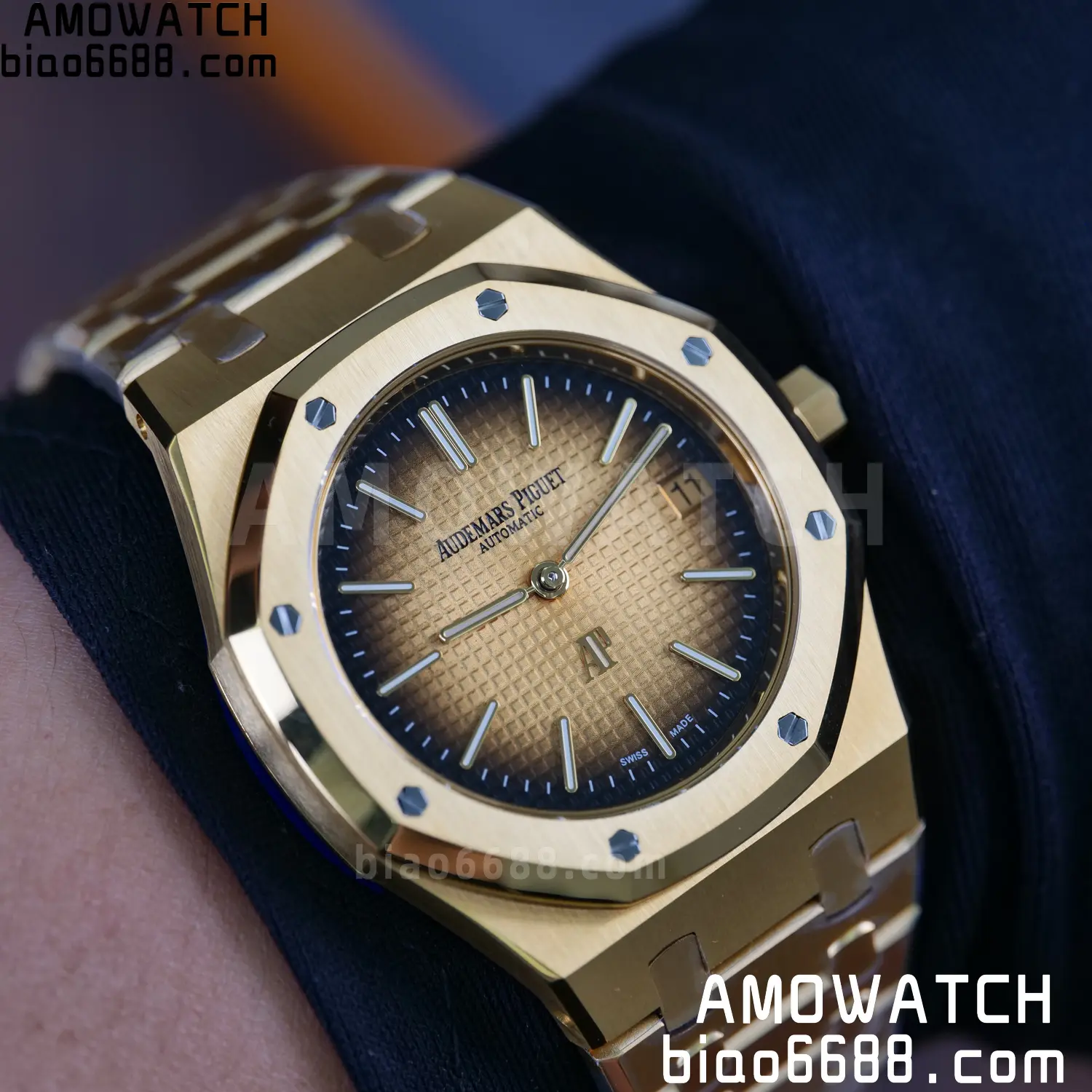 Royal Oak 39mm 16202 YG ZF 1:1 Best Edition YG Smoked Dial on YG Bracelet A7121 90 976287692d360d9 阿默表行AmoWatch
