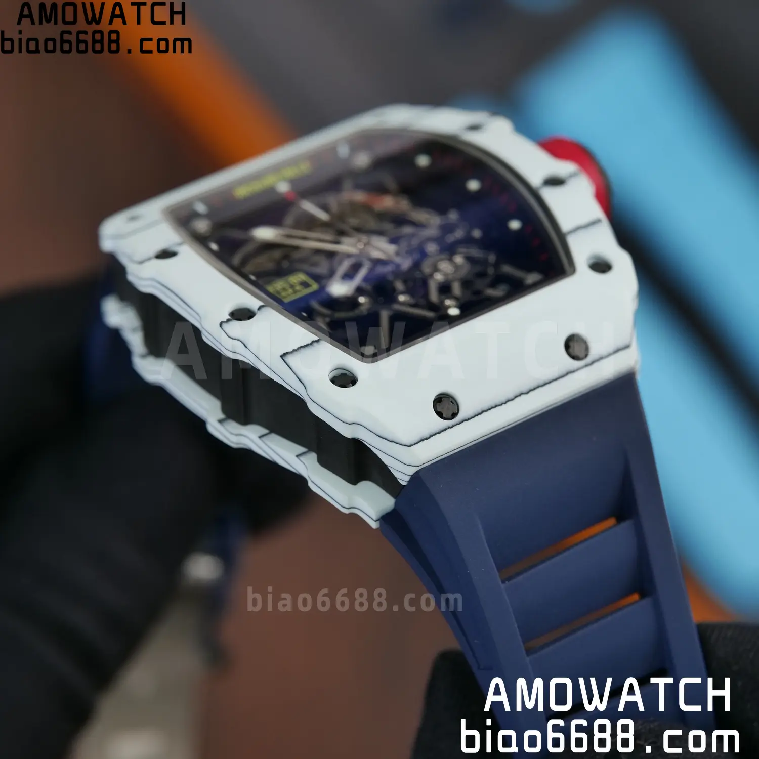 Custom Made RICHARD MILLE RM035 RM35-01 White Carbon BBR 83 97d24954a464ffe AMO Watch