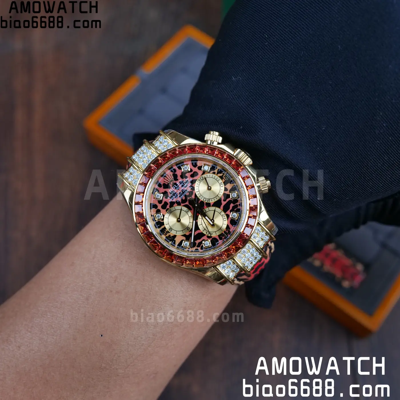 Rolex Daytona 116598SACO PPM Factory Best Edition Leopard Dial on Leopard Leather Strap 4130 99 99d9b02081524b8 阿默表行AmoWatch