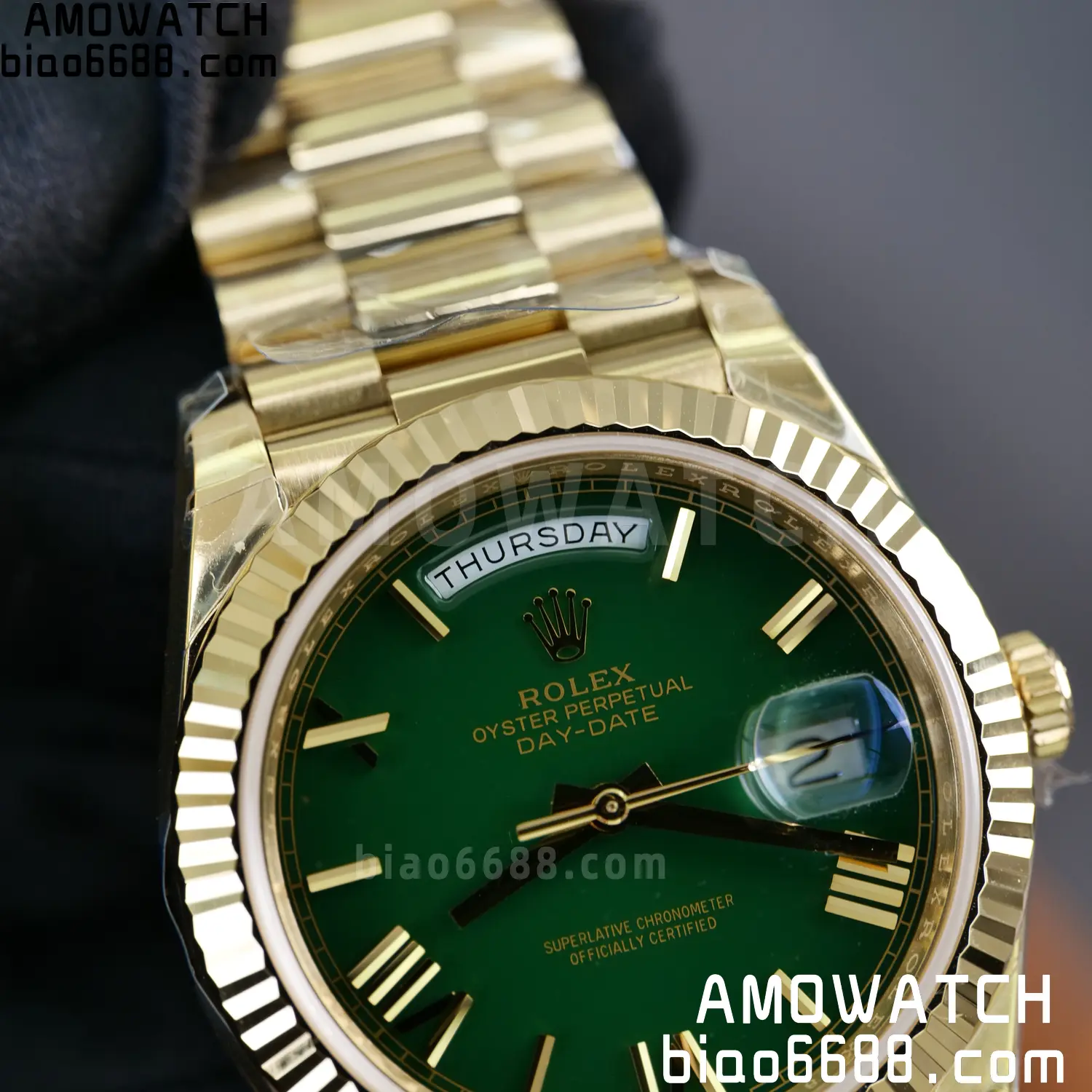 Rolex Day Date 40 YG 228238 RCF 1:1 Best Edition Green Dial on President Bracelet VR3255 (211g) 77 9aa6c381d6ff3dc AMO Watch