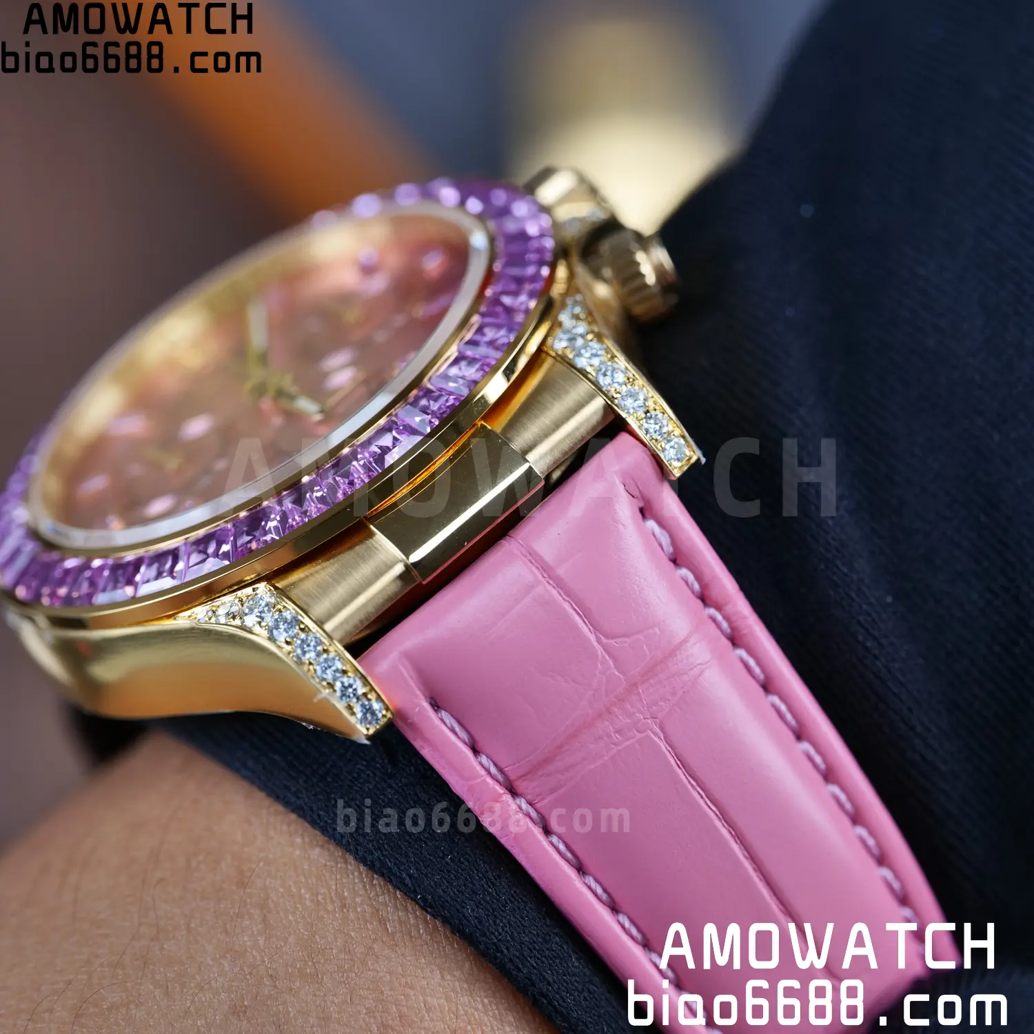 Rolex Daytona 126538TRO PPM Factory Best Edition Pink Dial on Pink Leather Strap 4130 104 9cf7677254f8606 阿默表行AmoWatch