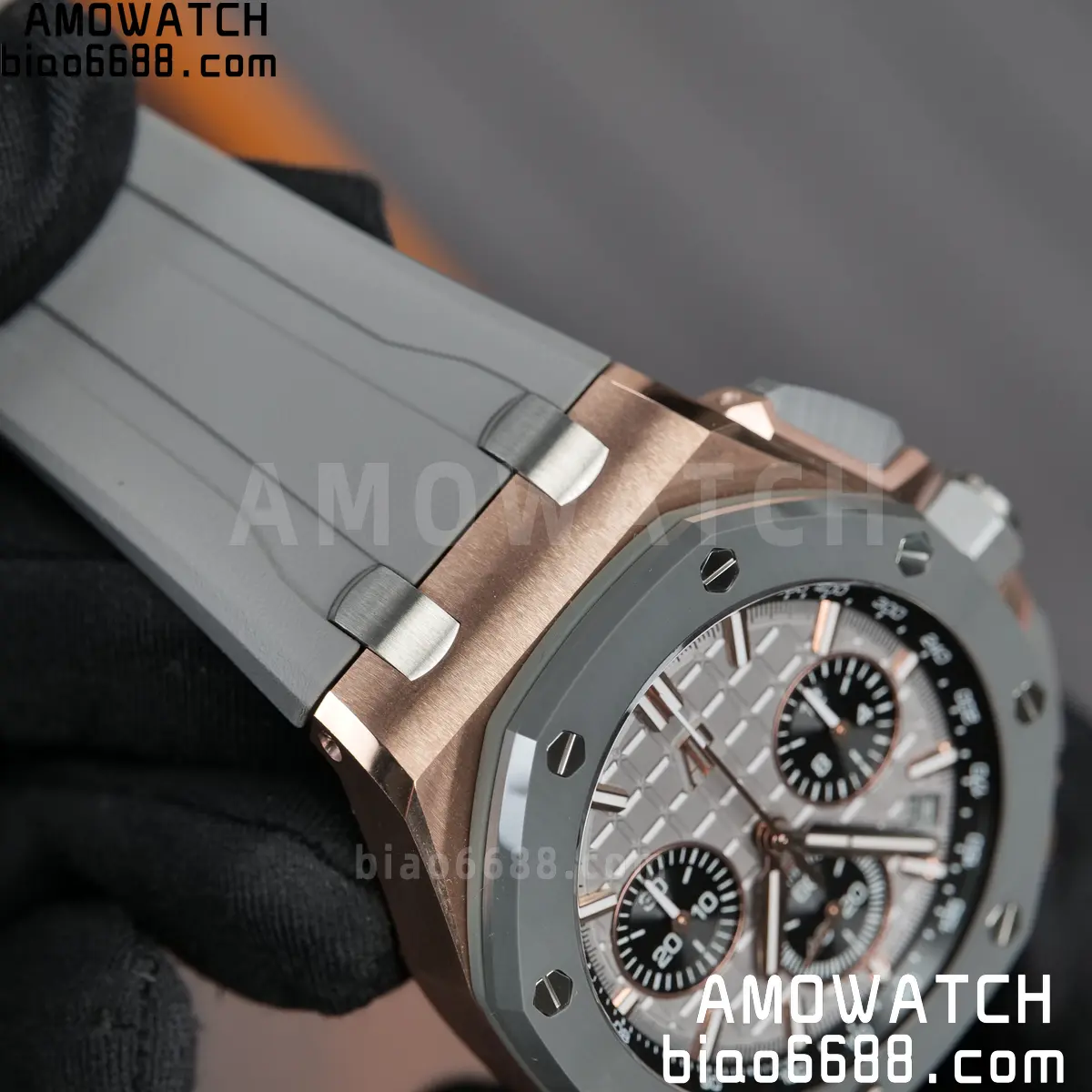 AP Royal Oak Offshore 43mm 26420OI RG DDF 1:1 Best Edition Gray Dial on Gray Rubber Super Clone 4401 (Weighted) 100 a3bcc394066fe93 AMO Watch