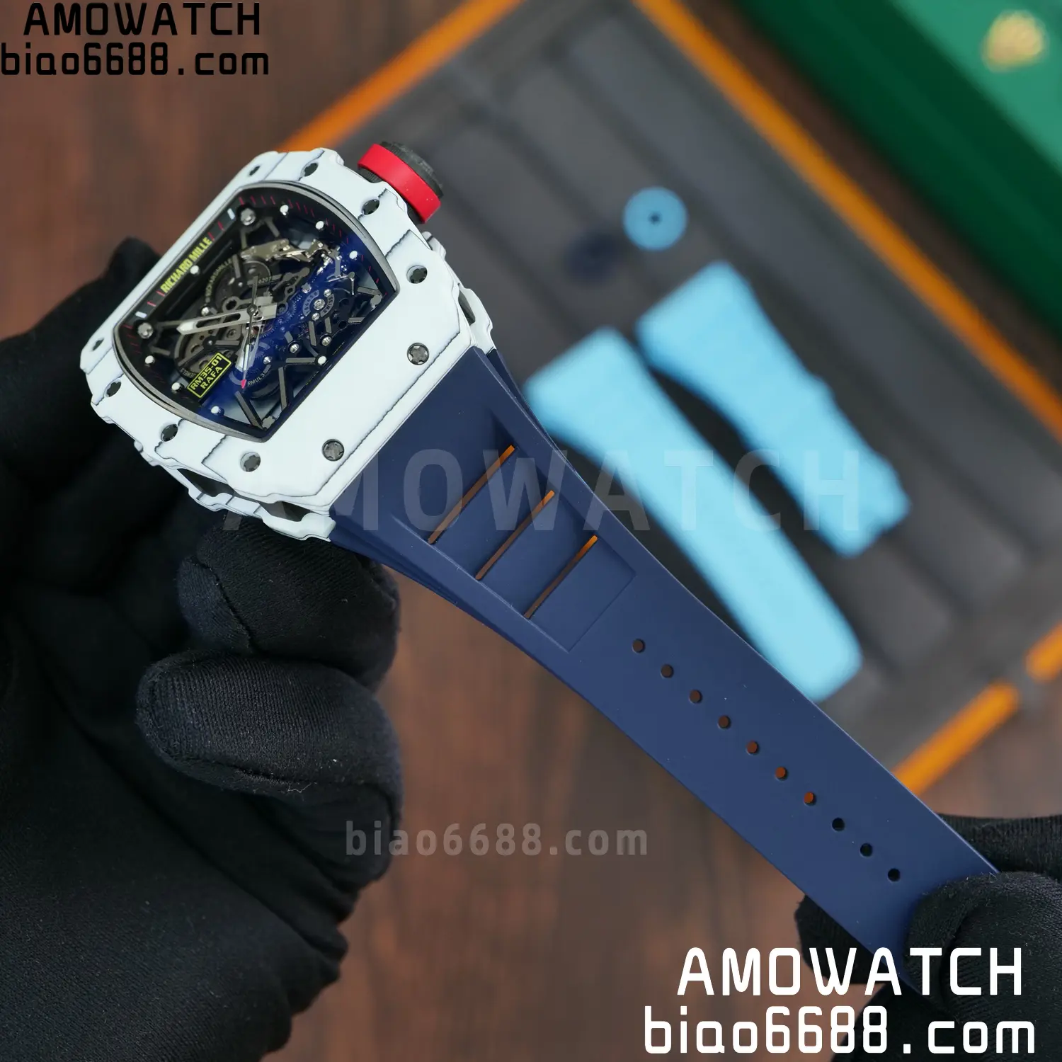 Custom Made RICHARD MILLE RM035 RM35-01 White Carbon BBR 79 a4bae9e064c40c5 AMO Watch