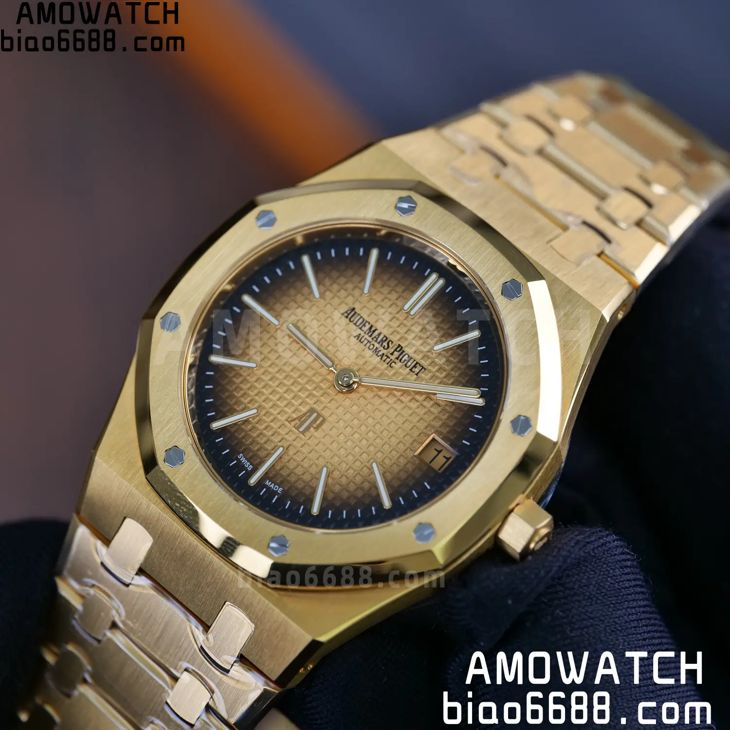 Royal Oak 39mm 16202 YG ZF 1:1 Best Edition YG Smoked Dial on YG Bracelet A7121 76 a552adfbcc4e6e4 阿默表行AmoWatch