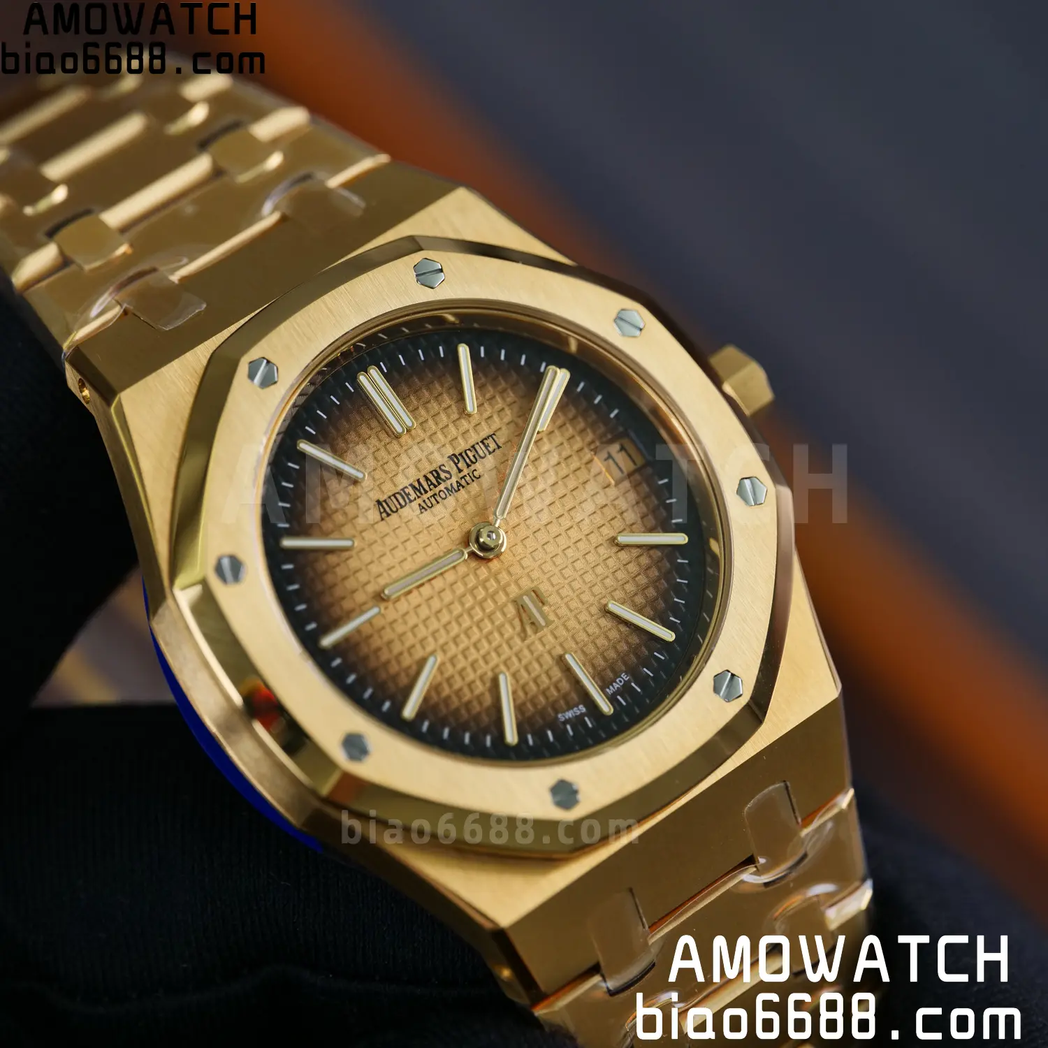 Royal Oak 39mm 16202 YG ZF 1:1 Best Edition YG Smoked Dial on YG Bracelet A7121 75 a7e5ebb913bb5f4 阿默表行AmoWatch