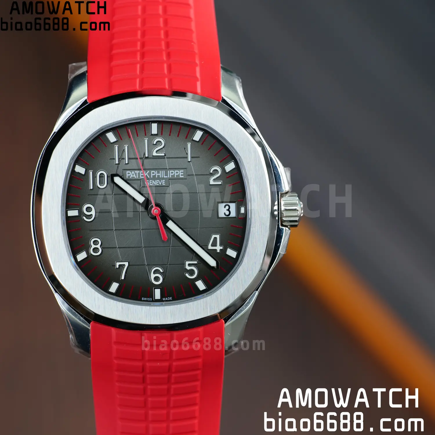PP Aquanaut 5167 SS Singapore DDF 1:1 Best Edition Gray Dial on Red Rubber Strap DD324 V2 79 a9b22a033c51cba AMO Watch