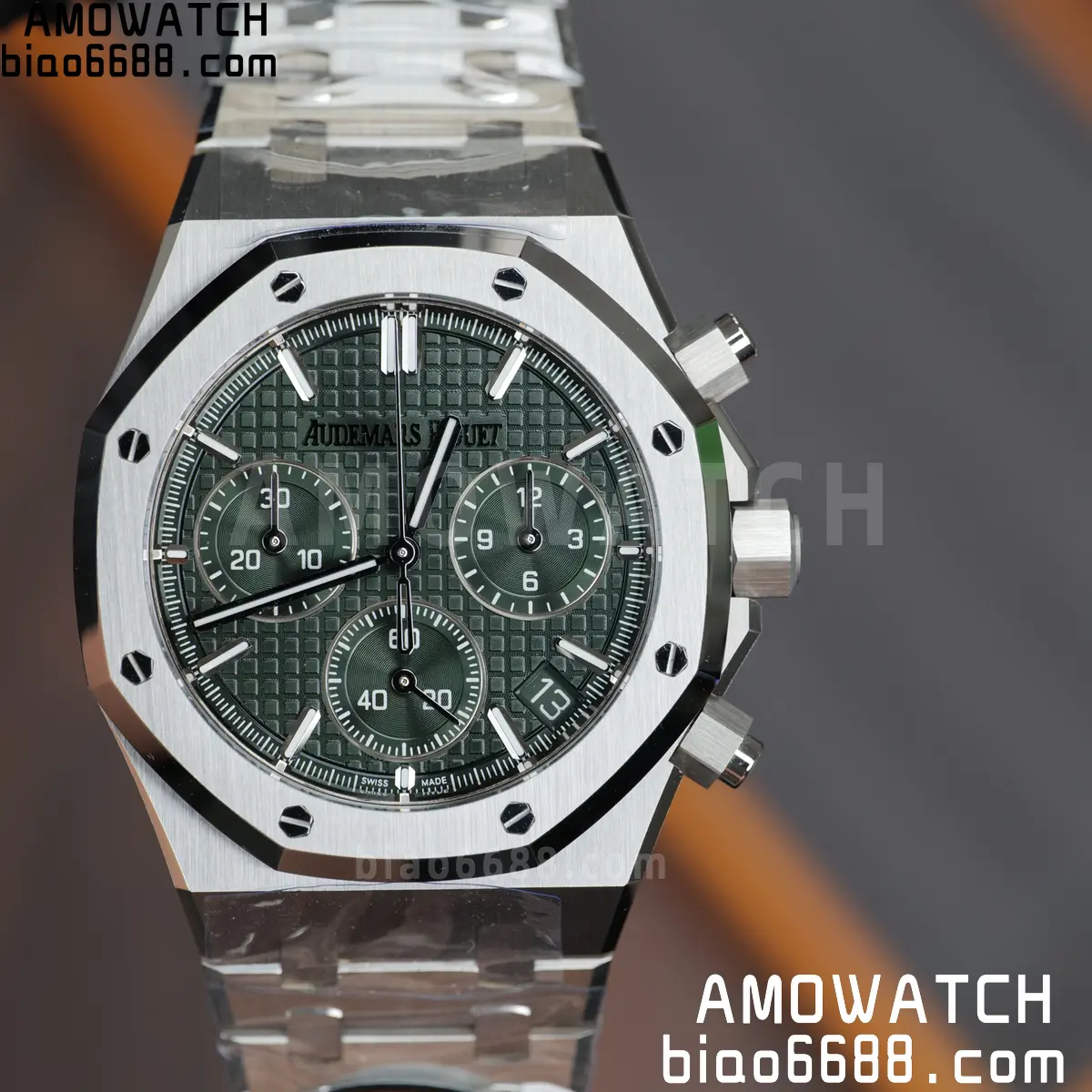 Royal Oak Chrono 26240 SS TOPF 1:1 Best Edition Green Dial on SS Bracelet SA4401 Super Clone 86 ac17cad91f5a1a9 阿默表行AmoWatch