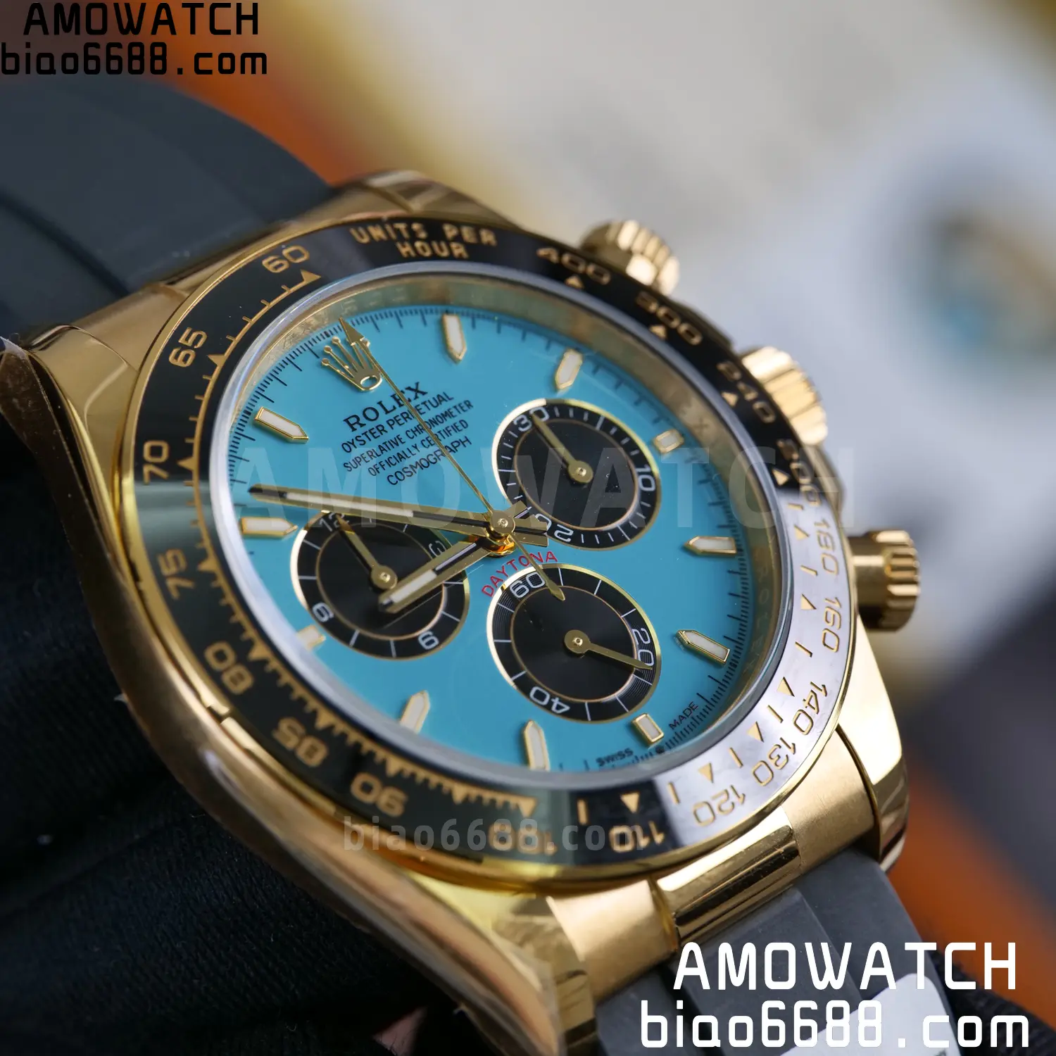 Custom Made Rolex Daytona M126518LN QF 4131 18K Yellow Gold Plated (Weighted) 95 ac720ee7928060f AMO Watch