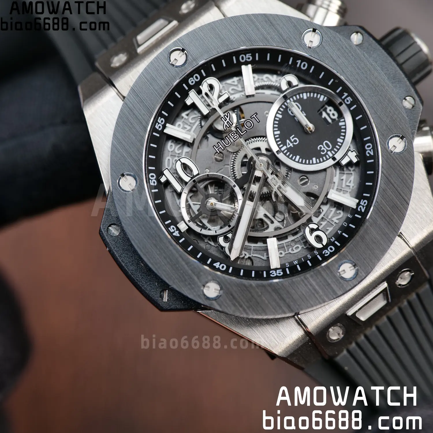 HUBLOT Big Bang Unico 42mm SS BBF 1:1 Best Edition Skeleton Dial on Black Rubber Strap A1280 V2 88 ad09d94ffb7b8a7 AMO Watch