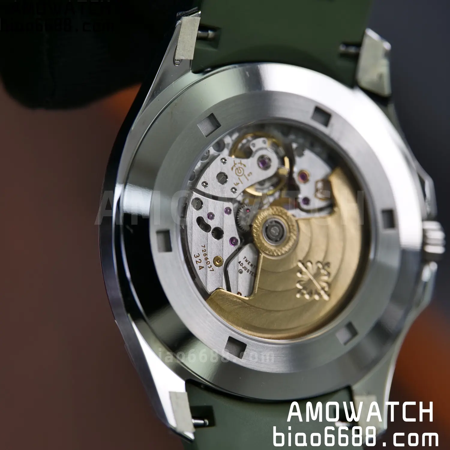 PP Aquanaut 5168G 42mm SS VF 1:1 Best Edition Green Dial on Green Rubber Strap DD324 Weighted 112 ad945644ff0f5f5 AMO Watch