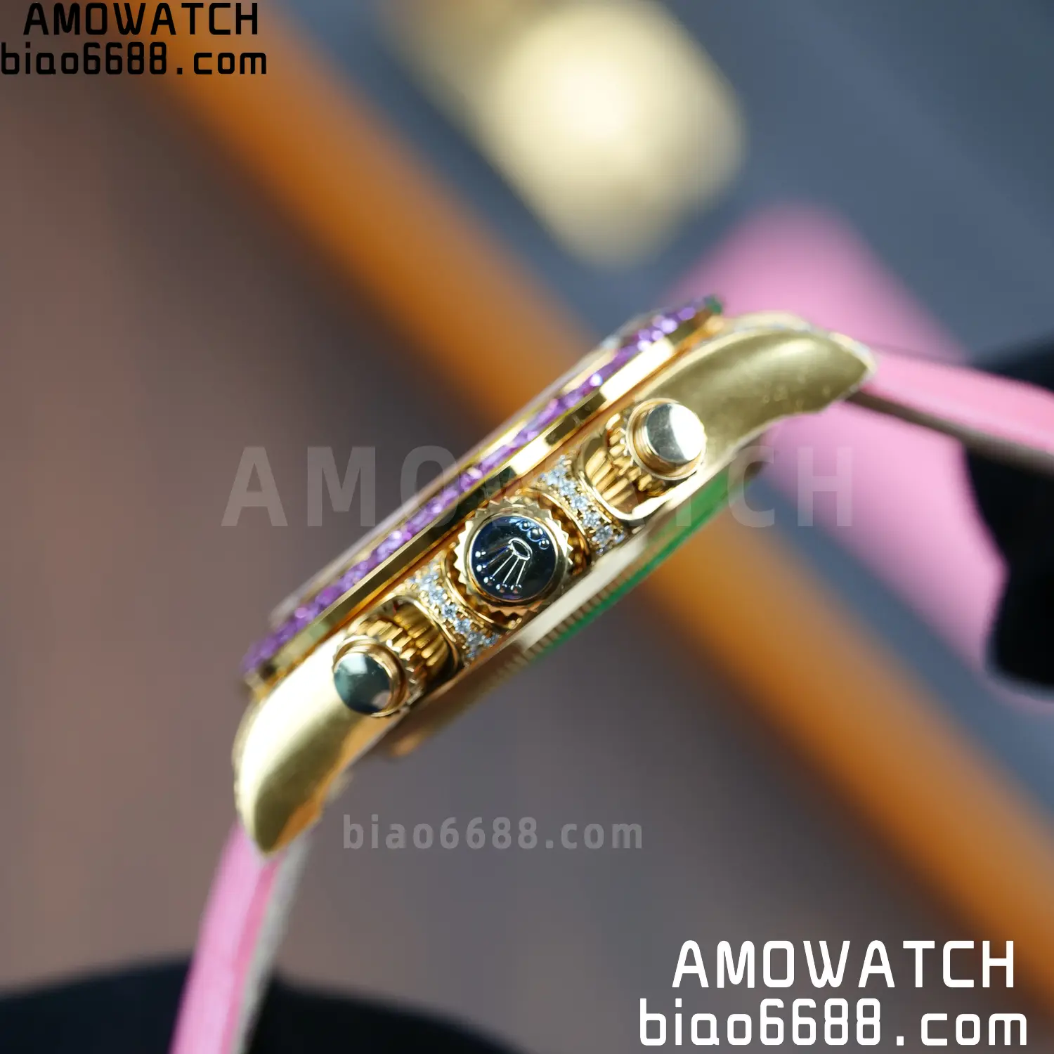 Rolex Daytona 126538TRO PPM Factory Best Edition Pink Dial on Pink Leather Strap 4130 86 b12fc48a34f748e 阿默表行AmoWatch