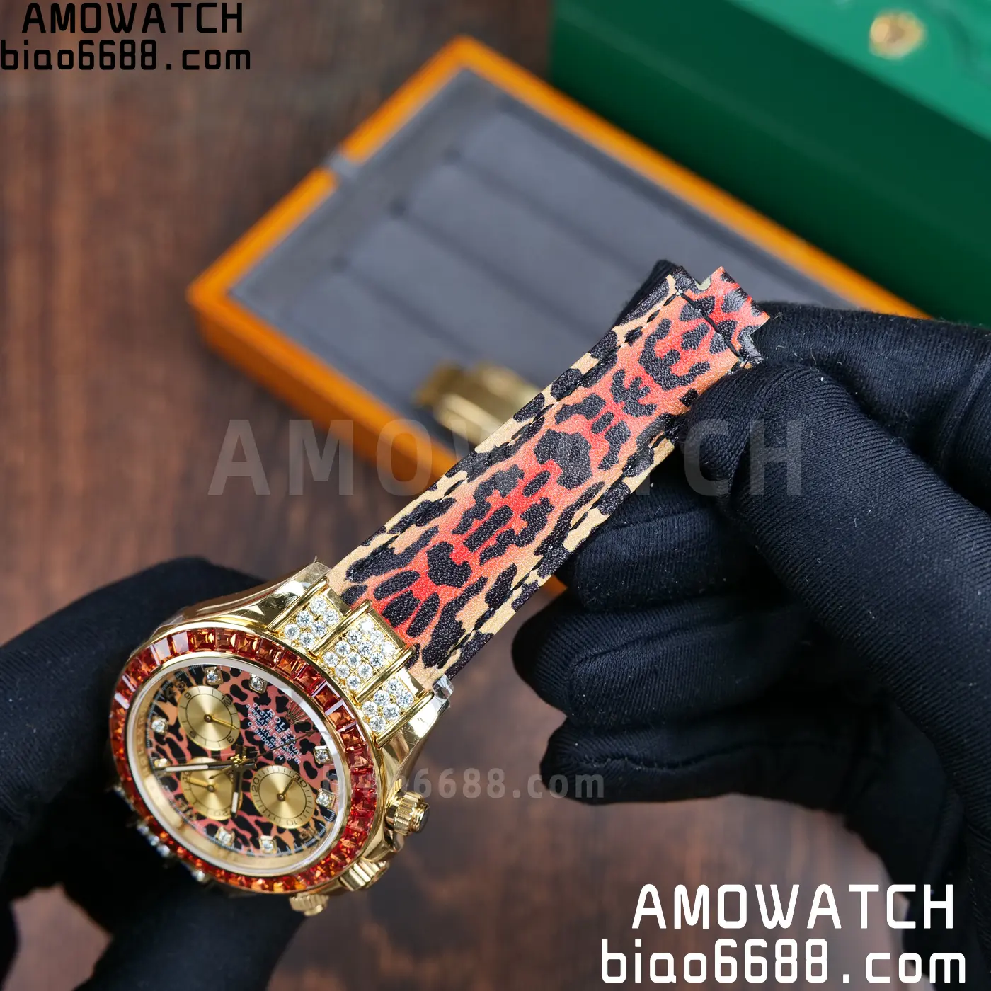 Rolex Daytona 116598SACO PPM Factory Best Edition Leopard Dial on Leopard Leather Strap 4130 73 b6aed7f615afd52 阿默表行AmoWatch