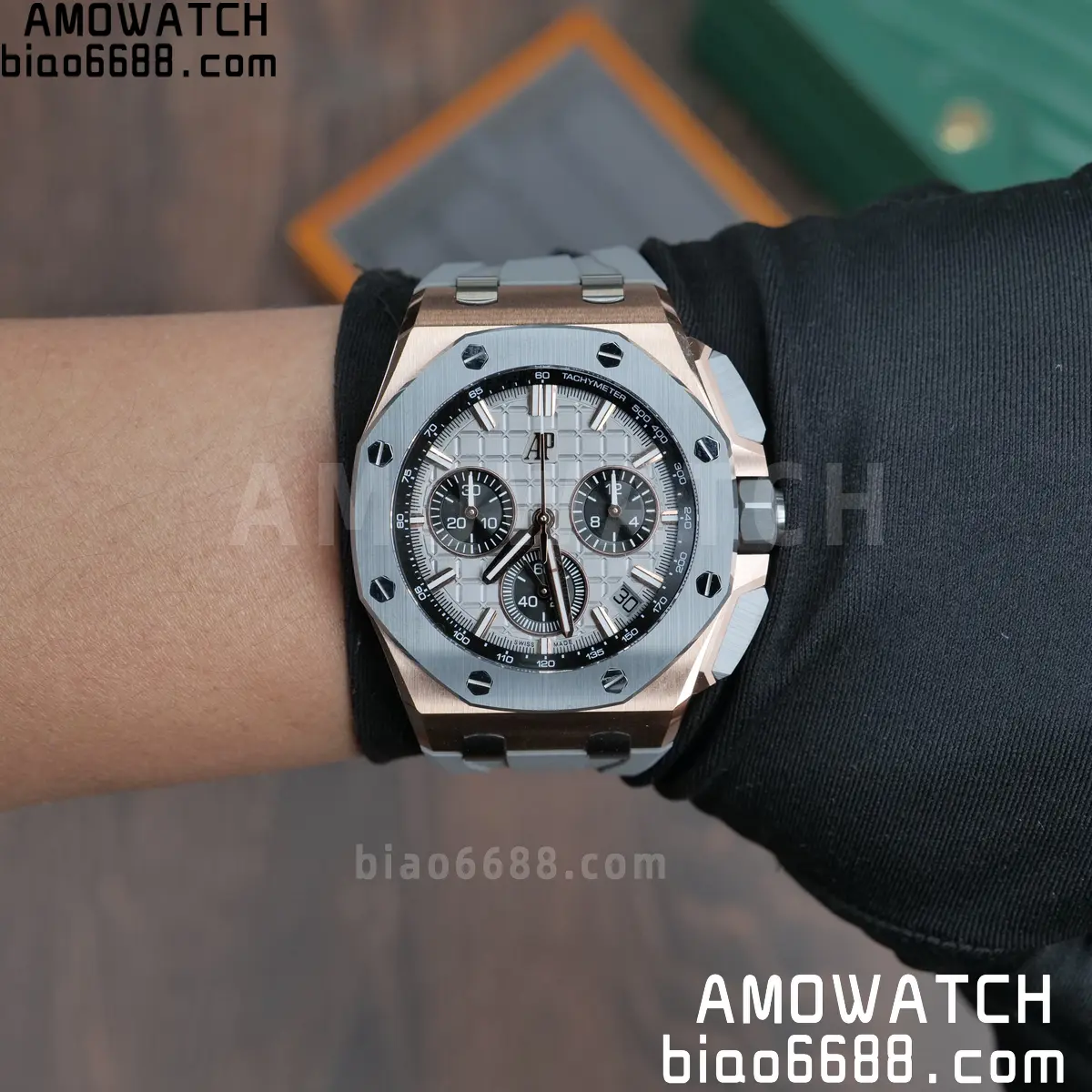 AP Royal Oak Offshore 43mm 26420OI RG DDF 1:1 Best Edition Gray Dial on Gray Rubber Super Clone 4401 (Weighted) 122 b84d838b7781bc9 AMO Watch